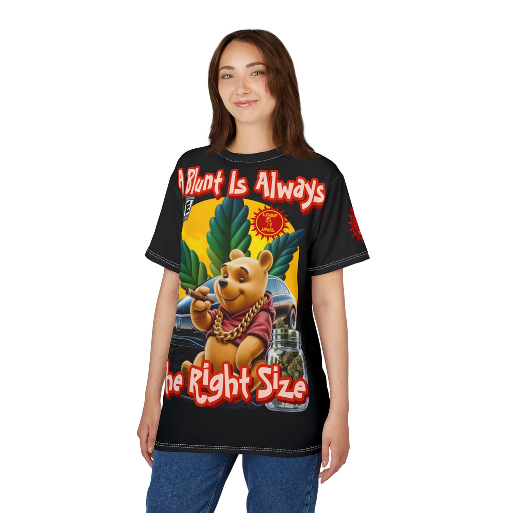 Cannabis Graphic Tee — "A Blunt Is Always The Right Size" LD&P APPAREL Black