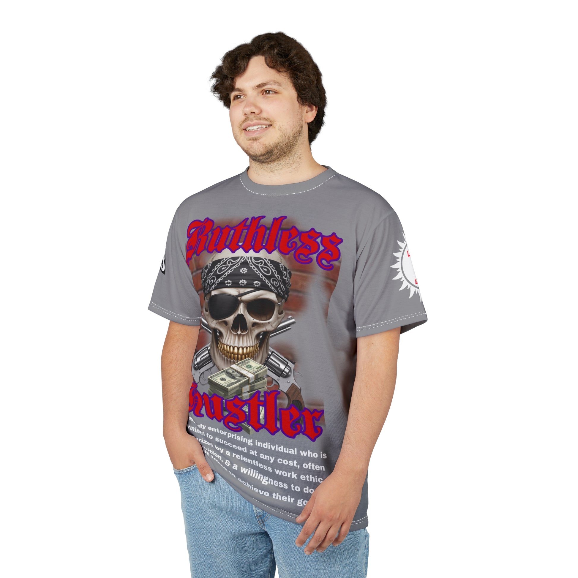 Ruthless Hustler Tee LD&P APPAREL Grey