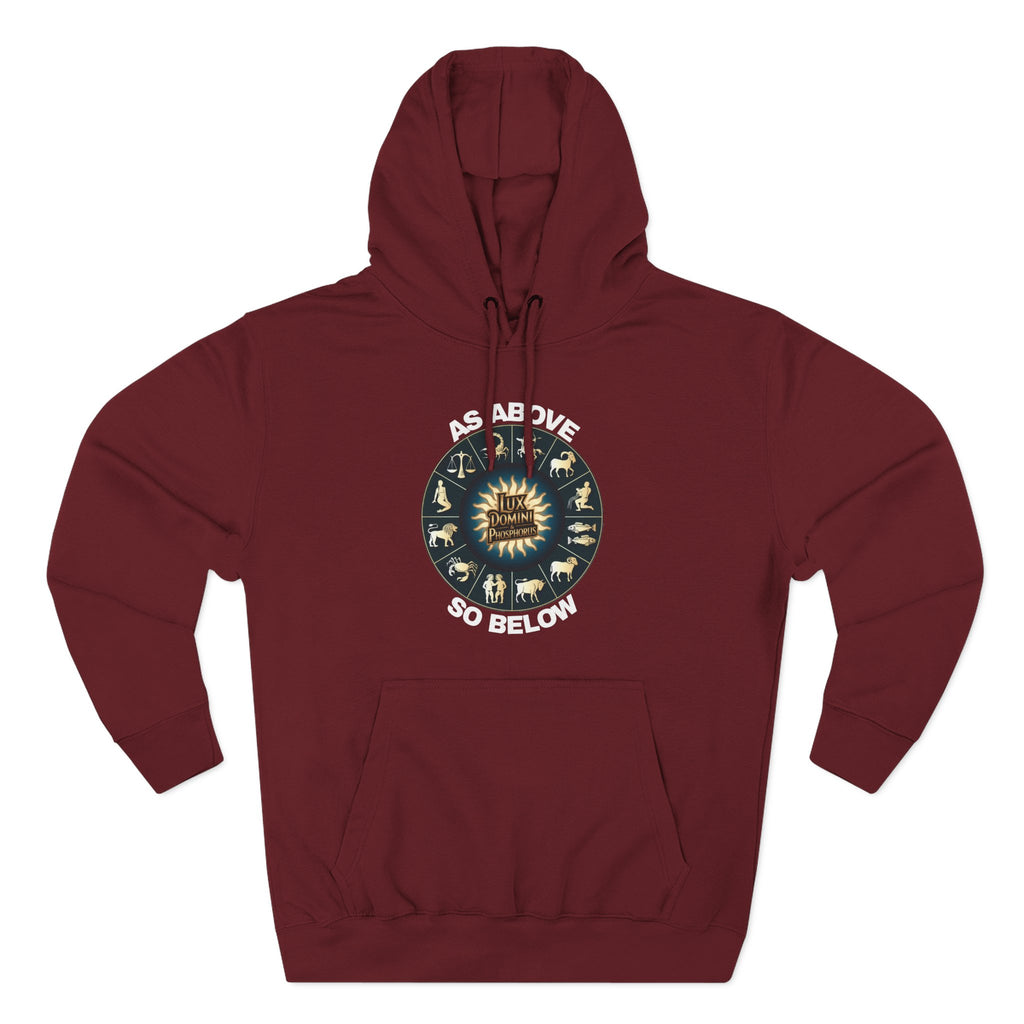 Fleece Hoodie - Lux Domini and Phosphorus Design - Above So Below