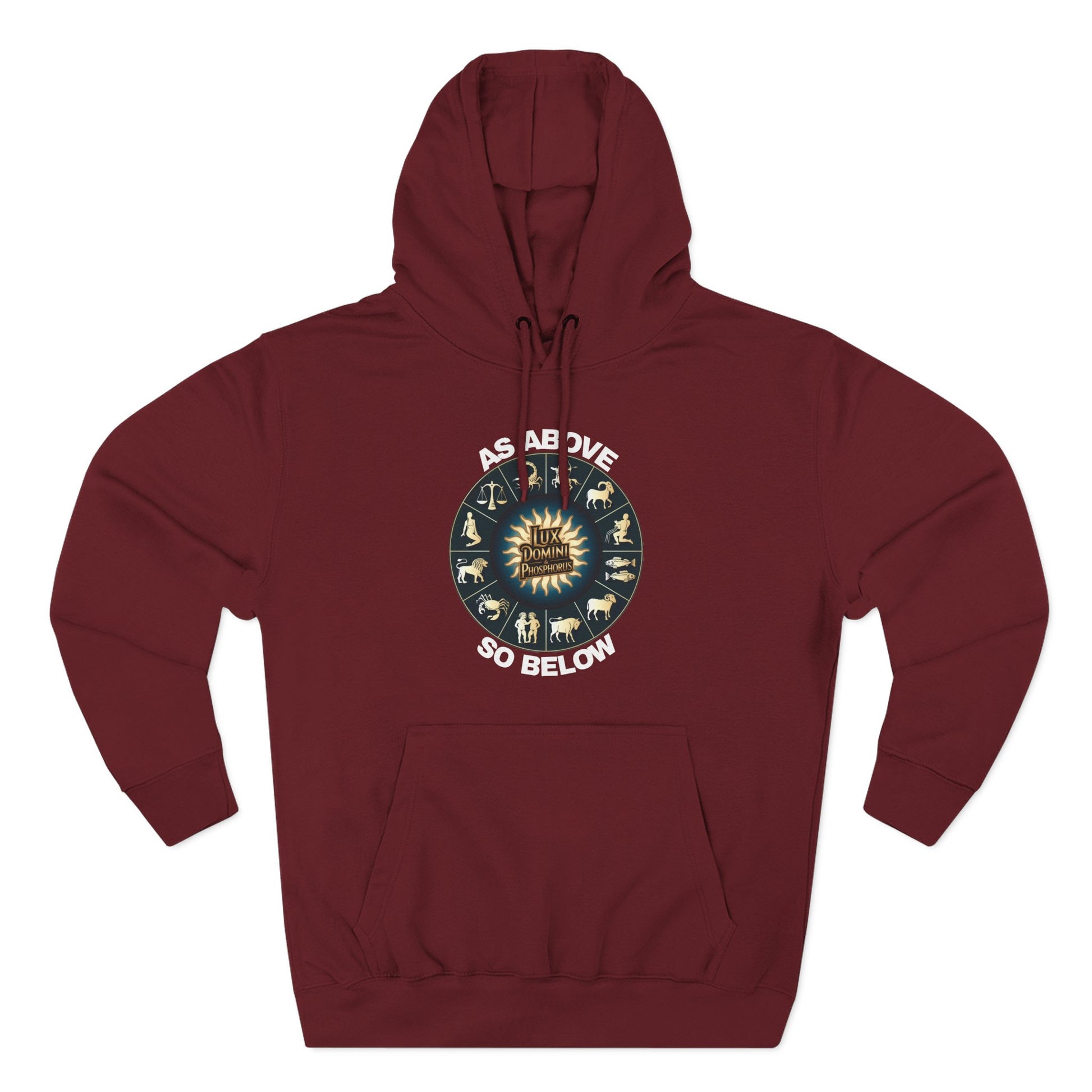 Fleece Hoodie - Lux Domini and Phosphorus Design - Above So Below