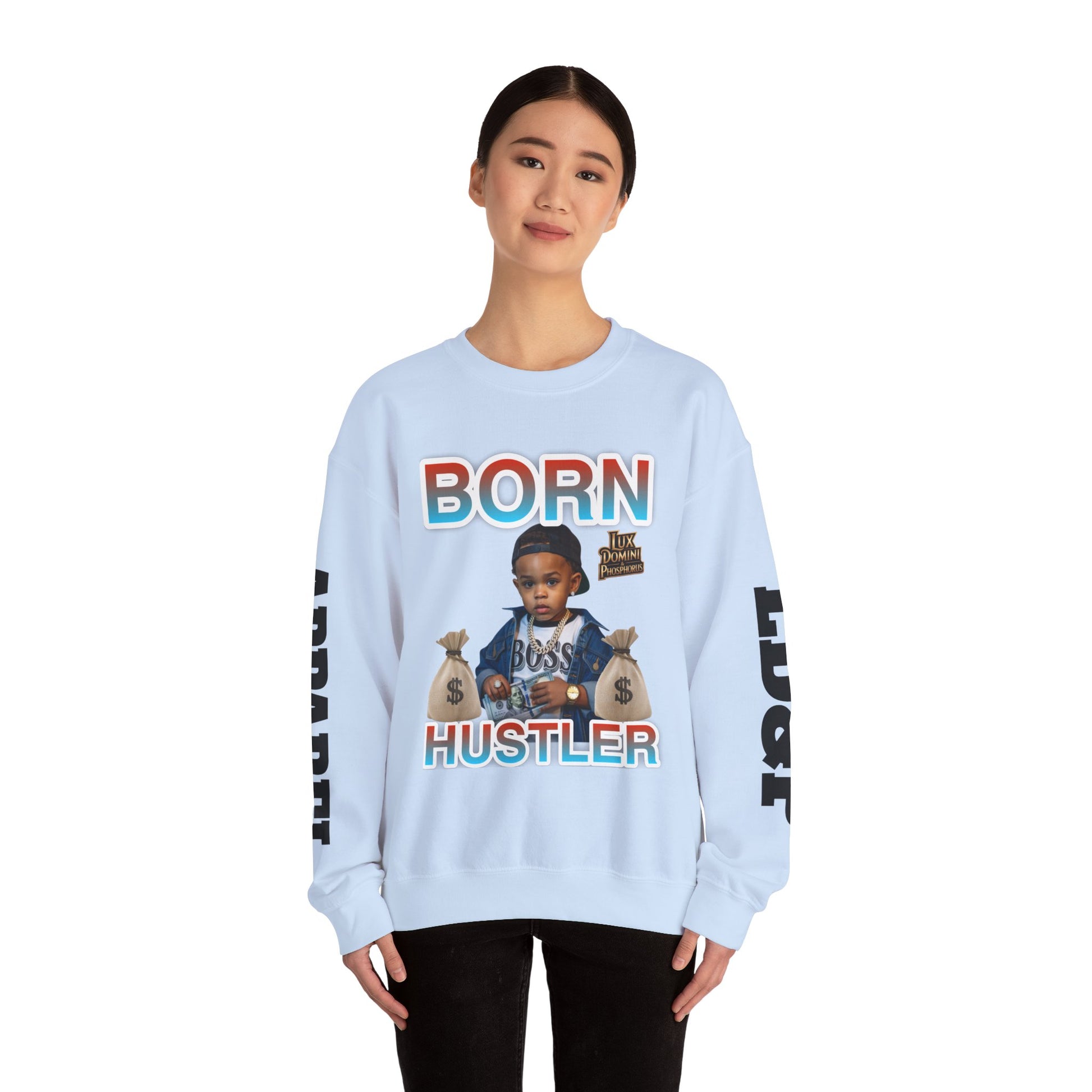 Crewneck Sweatshirt - Born Hustler LD&P Apparel