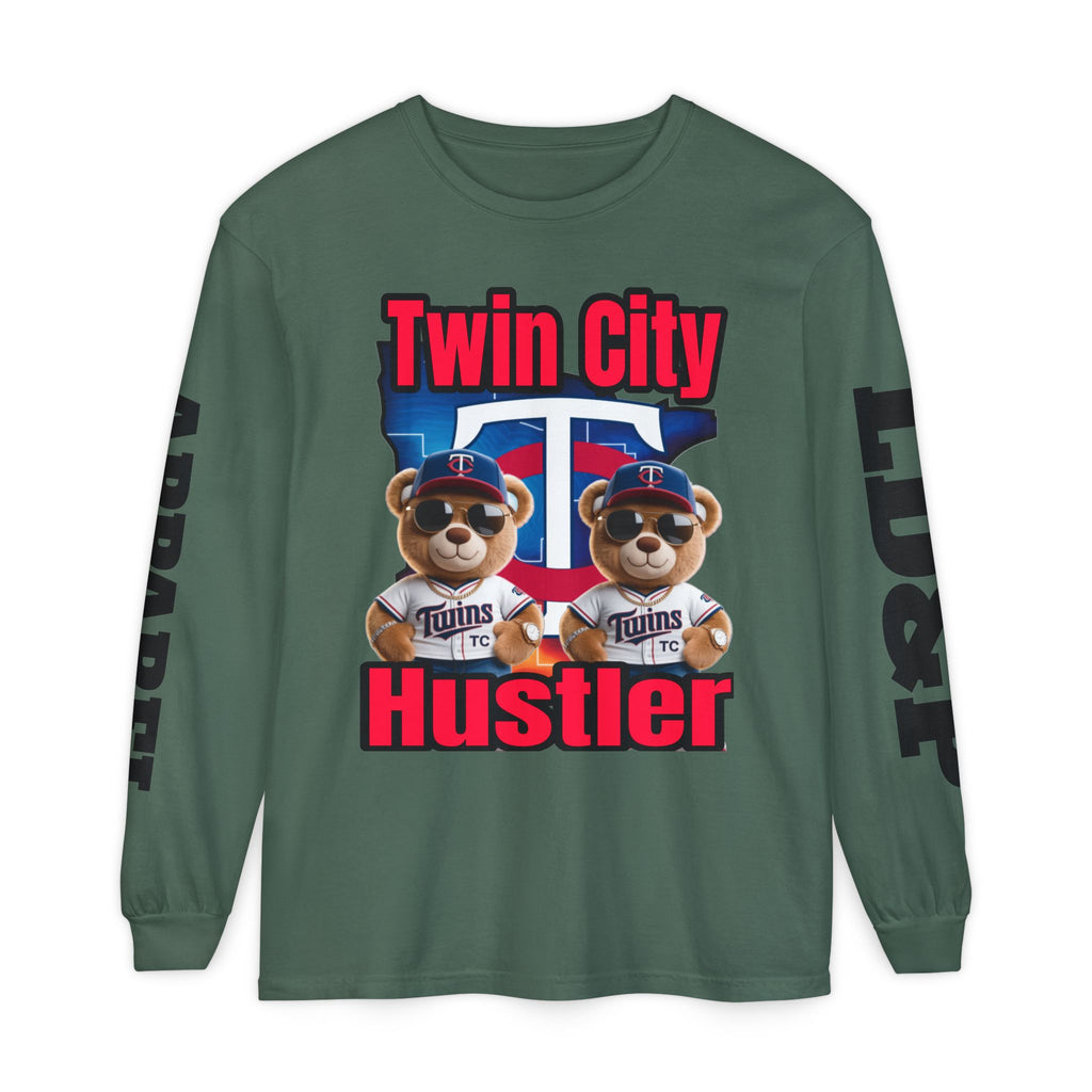 Twin City HUSTLER Long Sleeve T-Shirt - Bad Temper Design