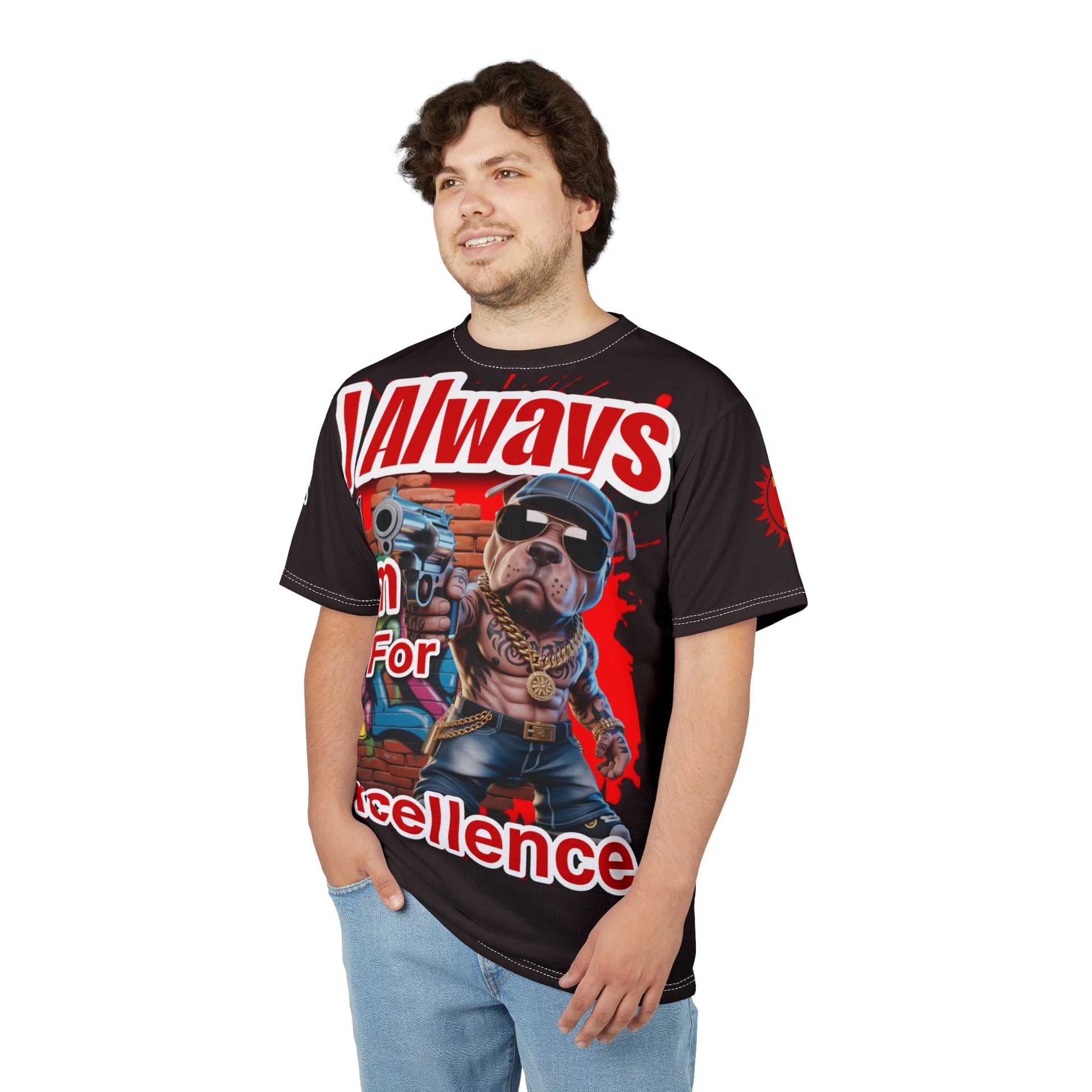 I Always Aim For Excellence LD&P APPAREL GRAPHIC Tee Black
