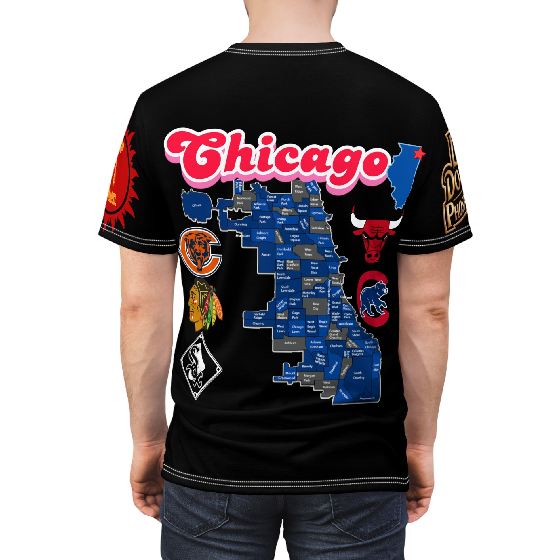 Chicago Print Unisex Cut & Sew Tee