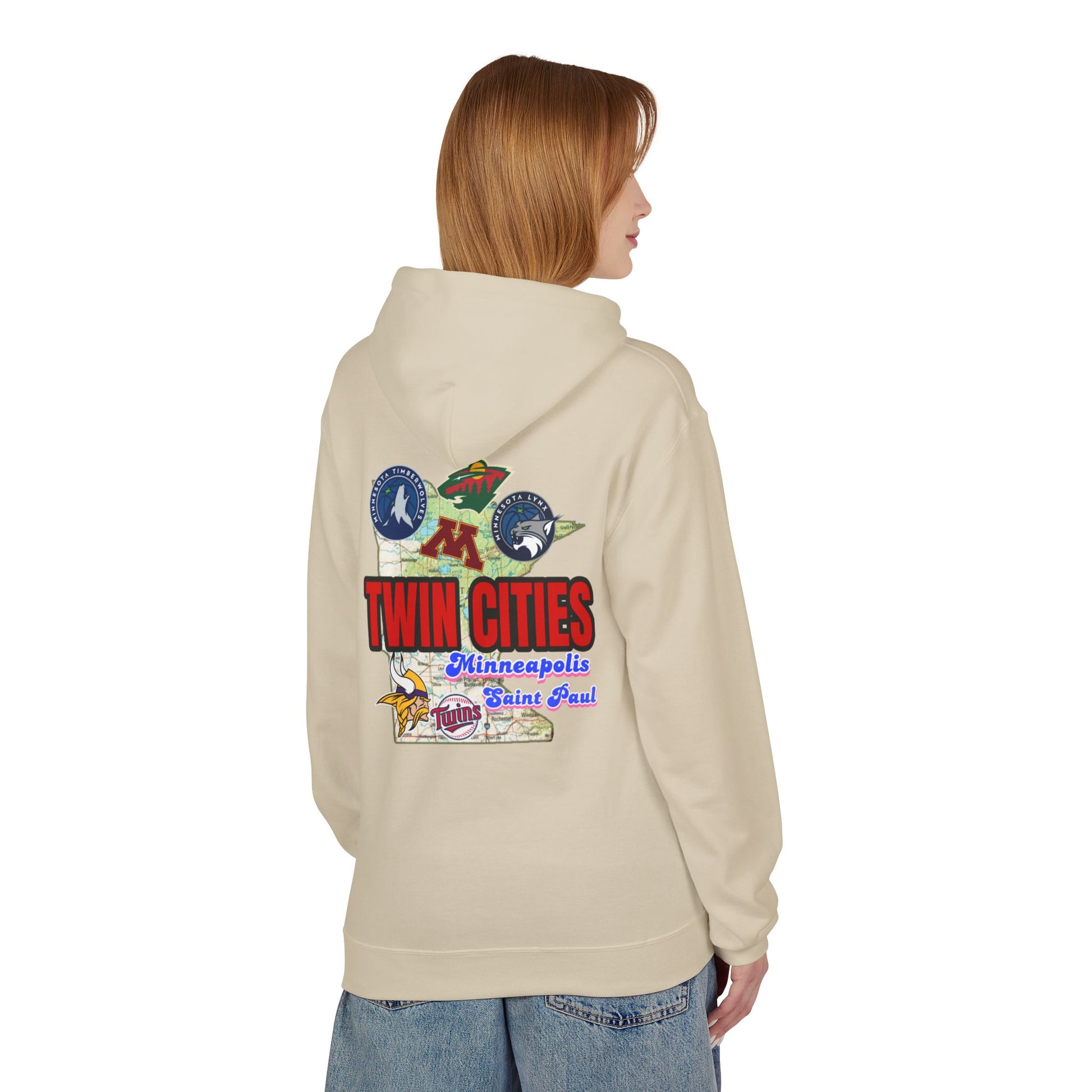 Fleece Hoodie Twin Cities Minneapolis St Paul Design