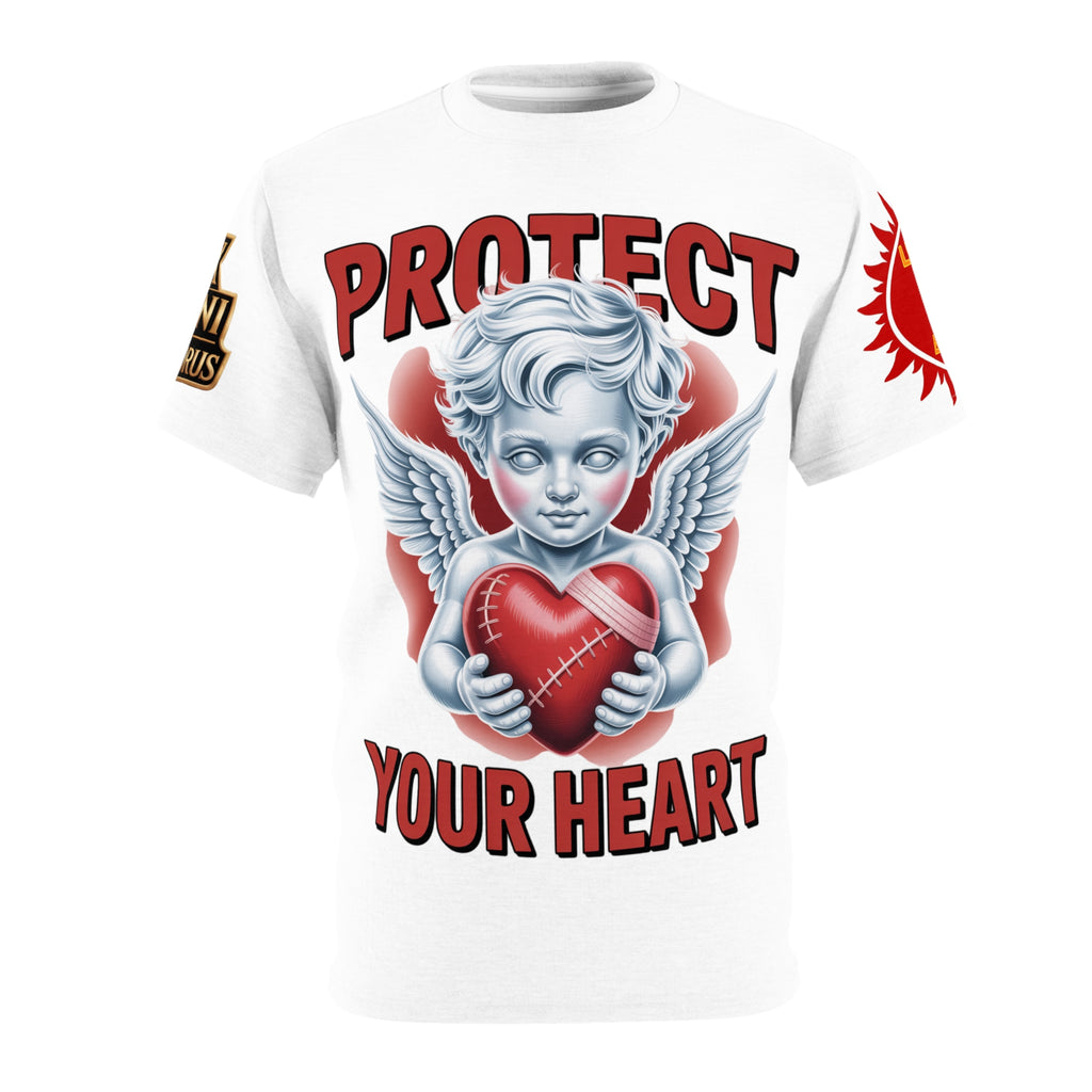 White Unisex Tee - 'protect your heart' LD&P Apparel Design
