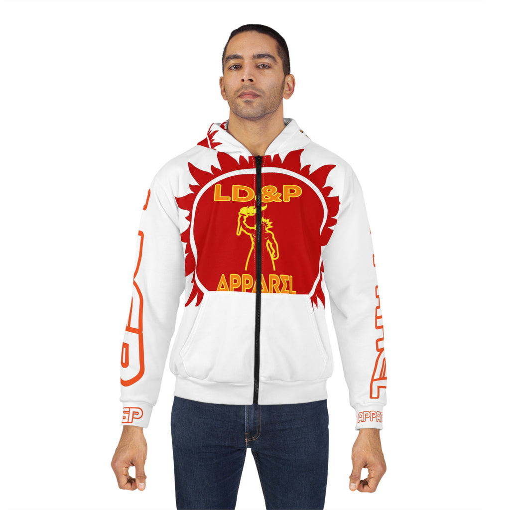Money Maker Unisex Zip Hoodie - LD&P Apparel Design white
