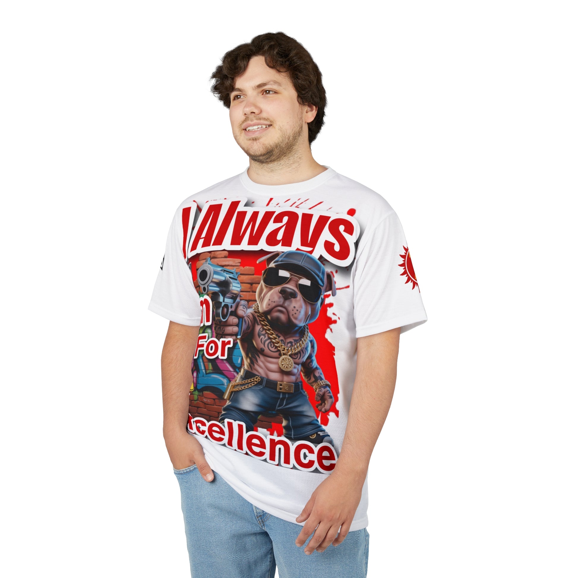 I Always Aim For Excellence LD&P APPAREL GRAPHIC Tee White