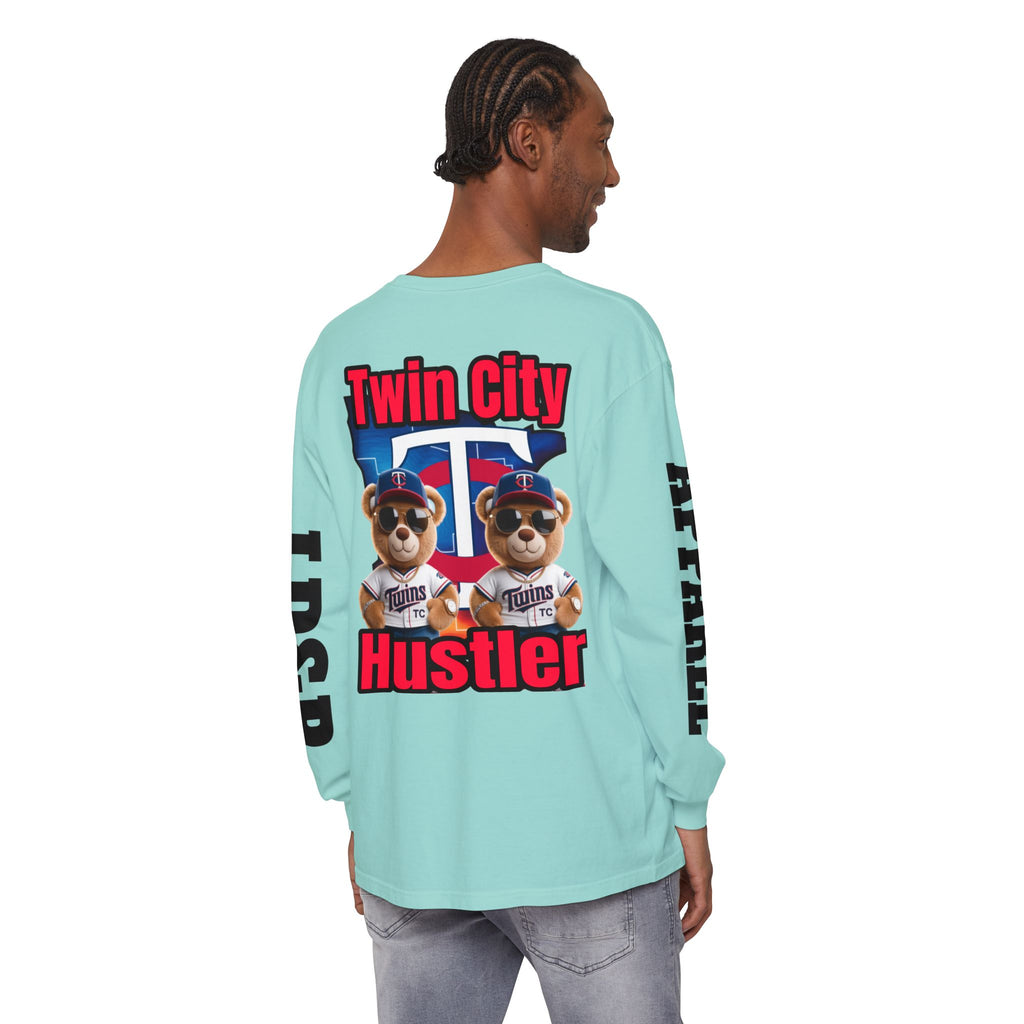 Twin City HUSTLER Long Sleeve T-Shirt - Bad Temper Design