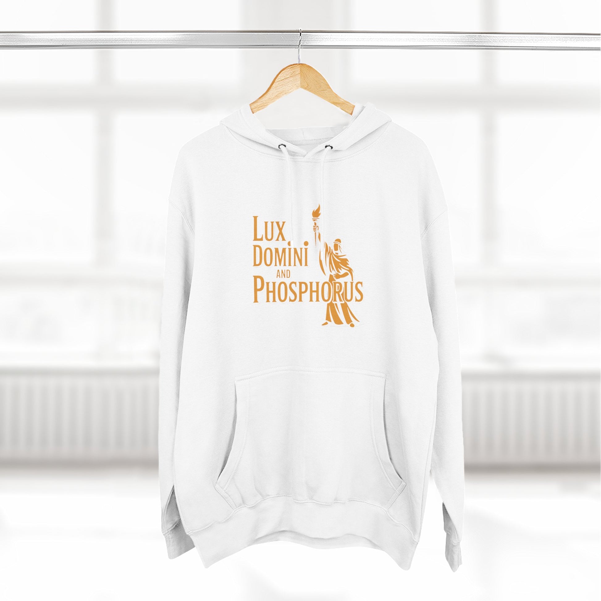 Fleece Hoodie Lux Domini and Phosphorus Apparel Design