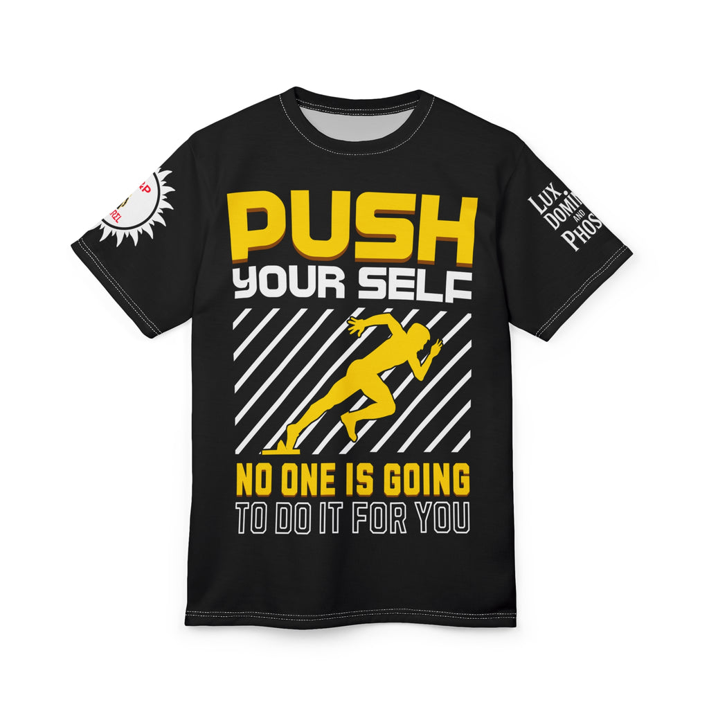 Push Yourself Graphic Tee LD&P APPAREL DESIGN Black