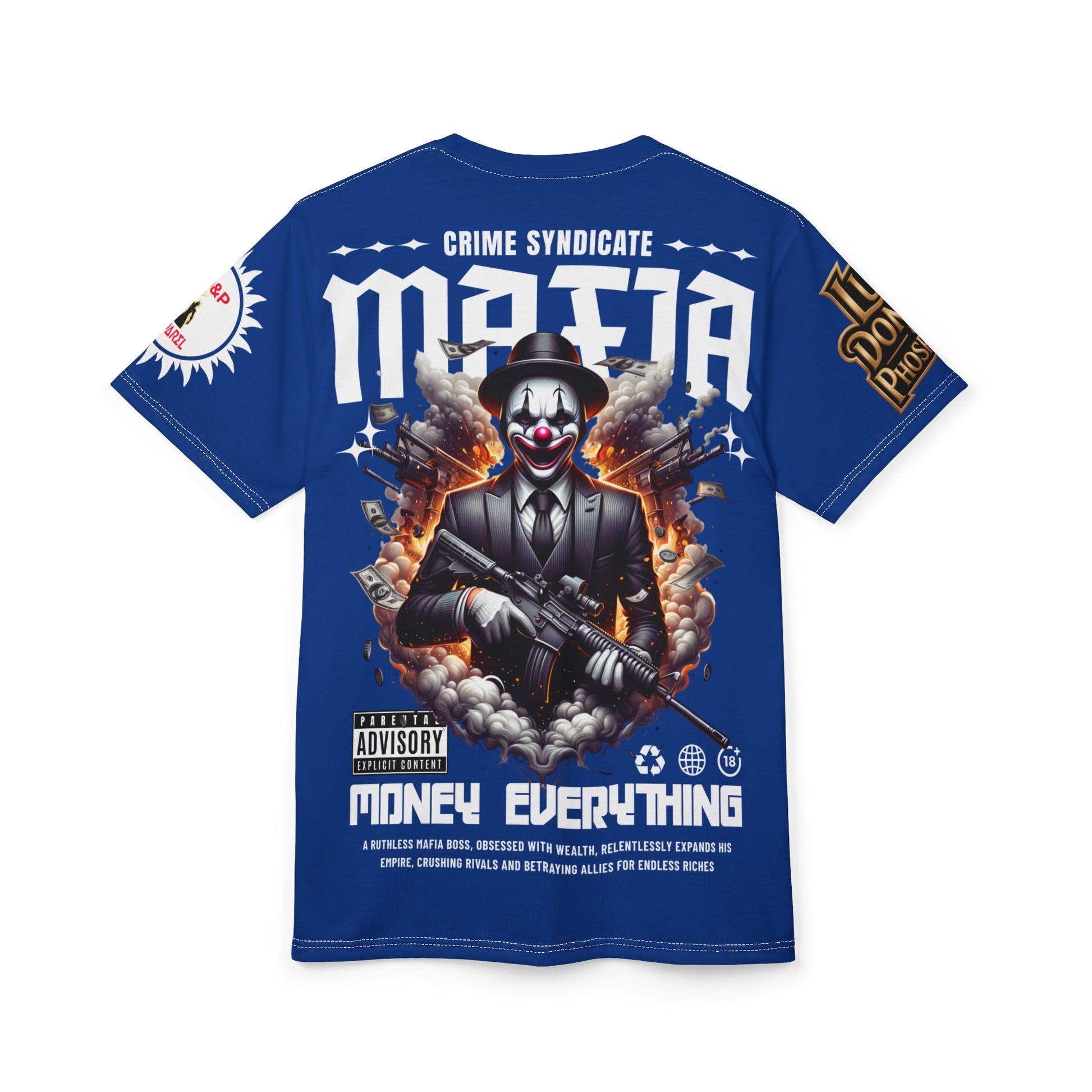 Mafia Crime Syndicate LD&P APPAREL Graphic Tee BLUE