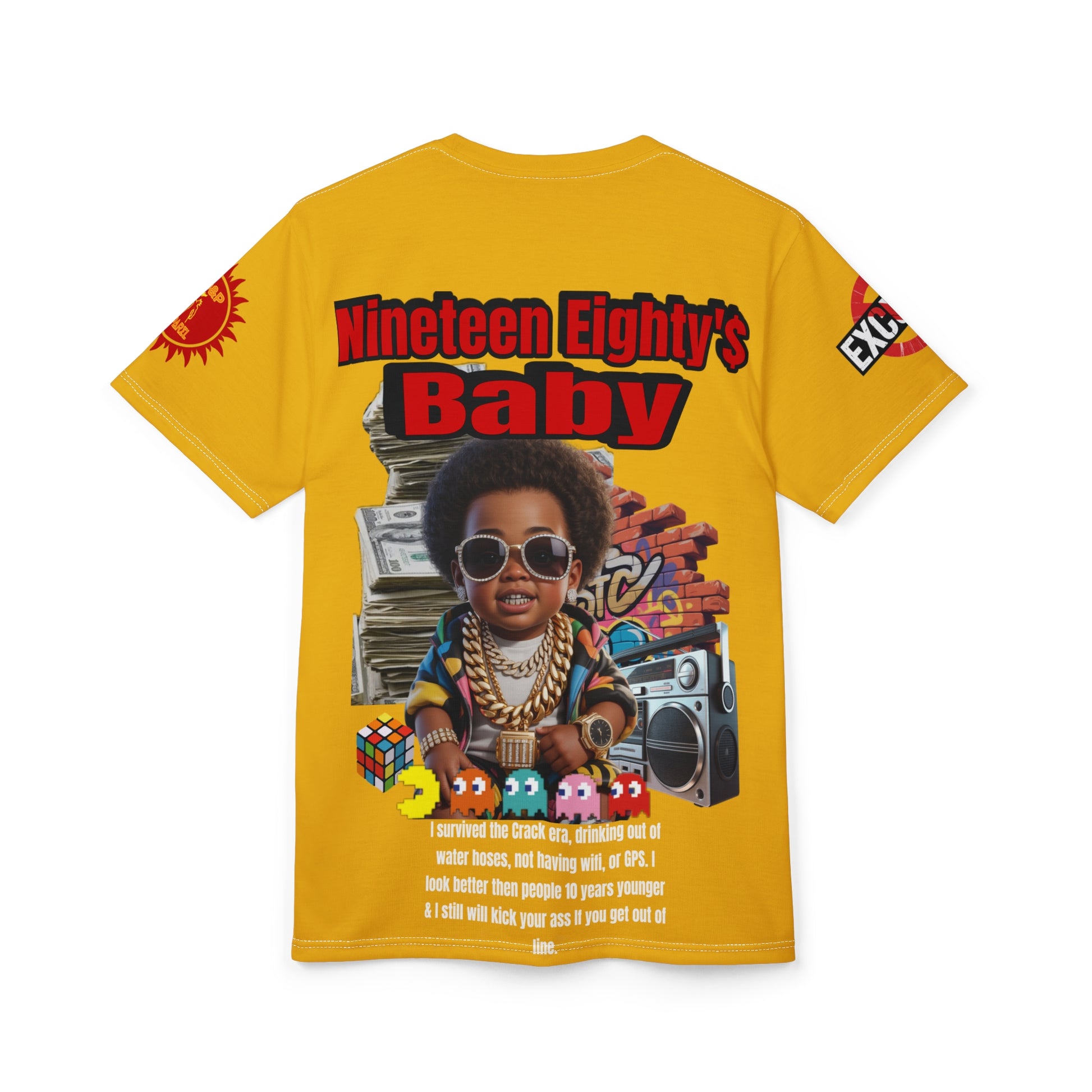Nineteen Eighty's Baby Graphic Tee LD&P APPAREL Yellow