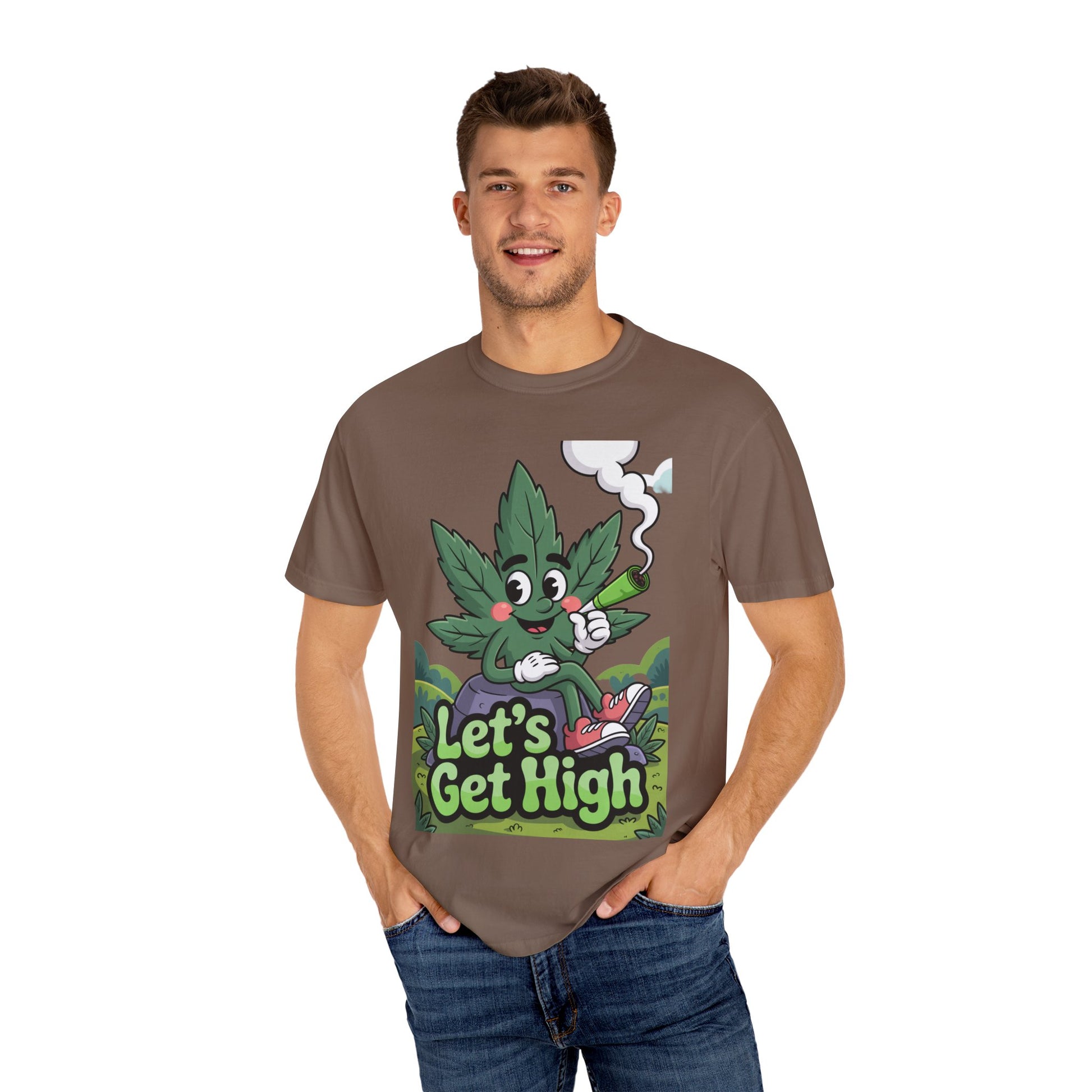 Garment-Dyed T-shirt Let's Get High Unisex Tee