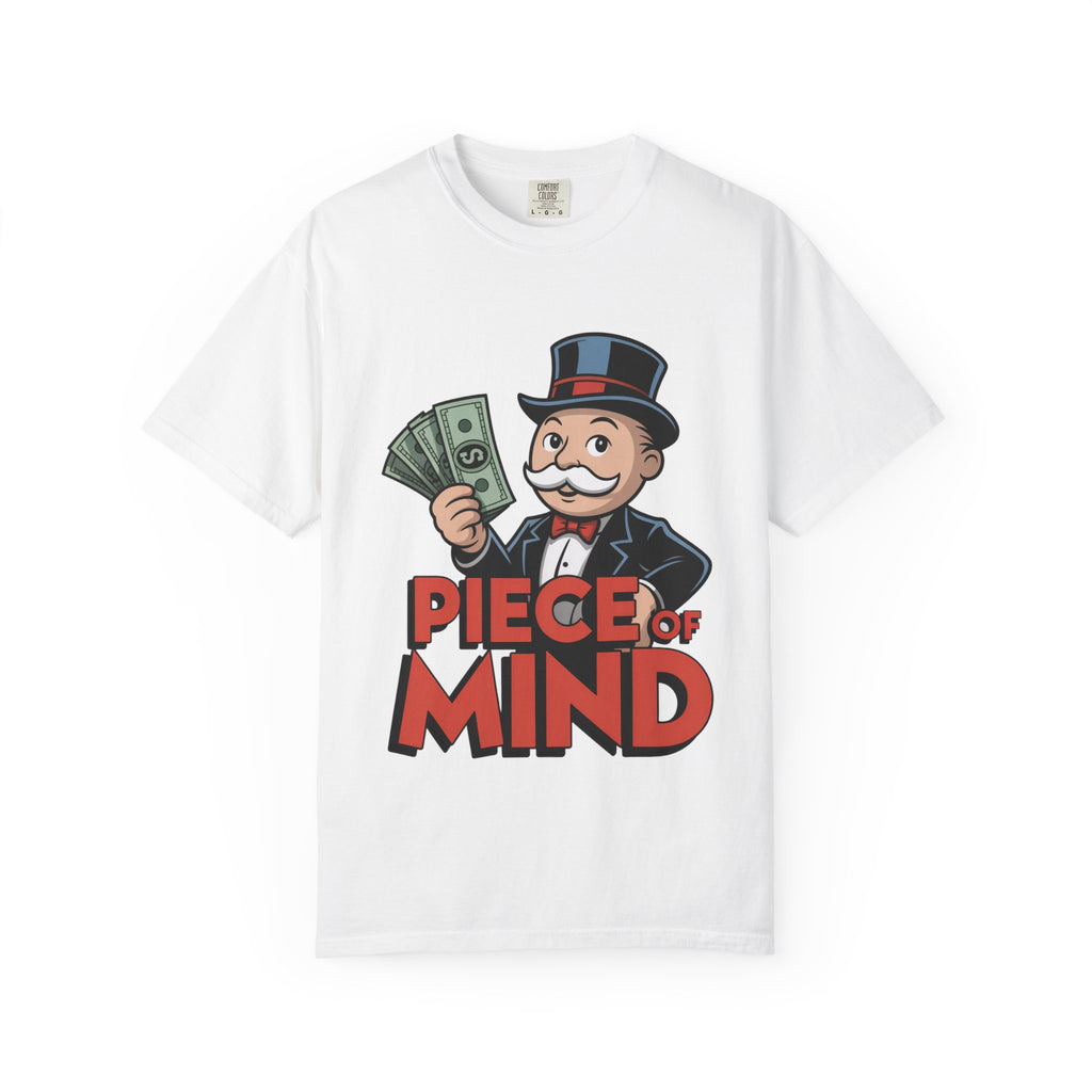 Garment-Dyed T-shirt Money Piece of Mind Design