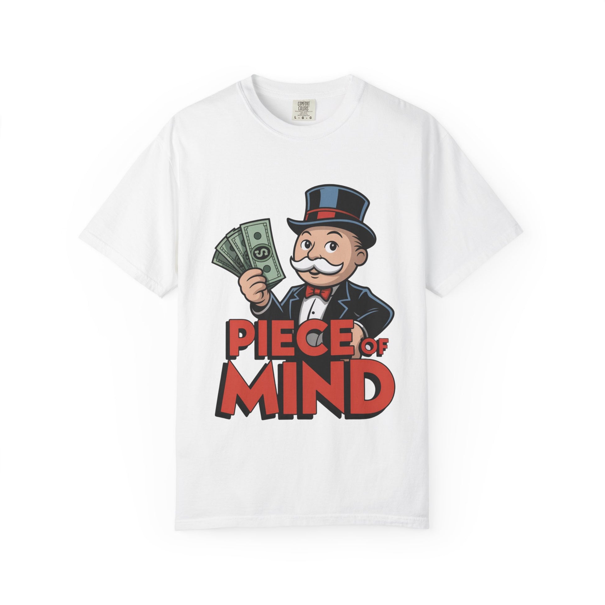Garment-Dyed T-shirt Money Piece of Mind Design