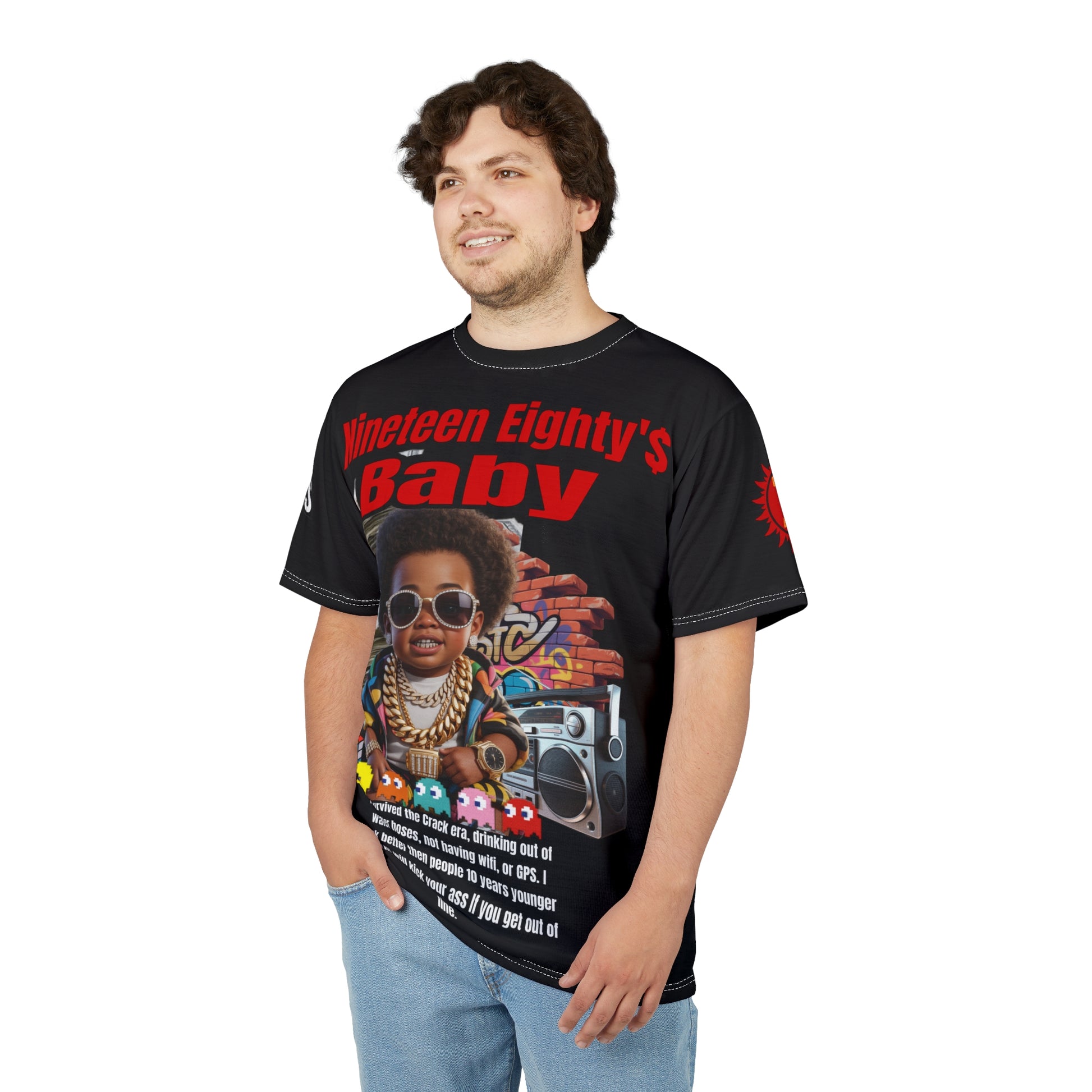Nineteen Eighty's Baby Graphic Tee LD&P APPAREL Black