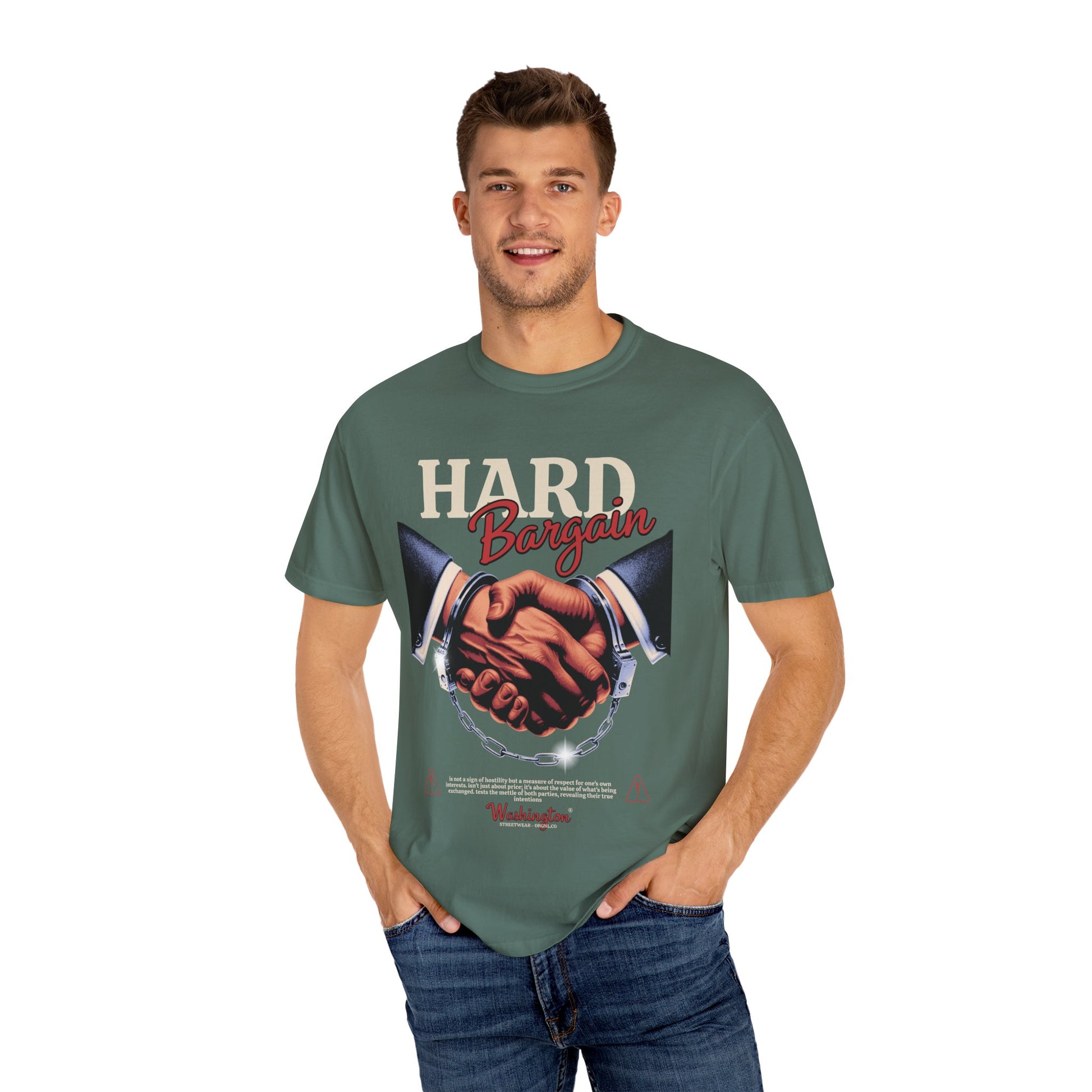 Garment-Dyed T-shirt Hard Bargain Graphic Tee