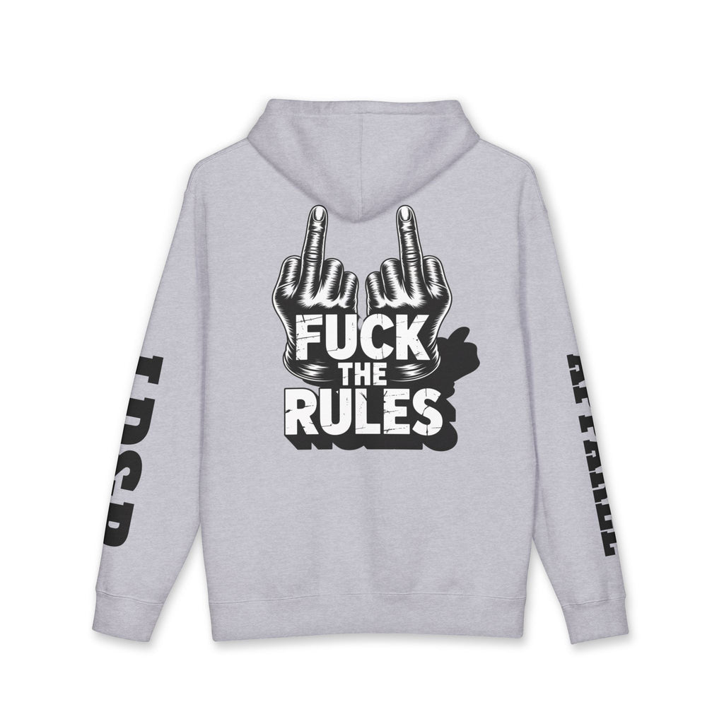 Hooded Sweatshirt - 'Fuck The Rules' Bold Graphic Design