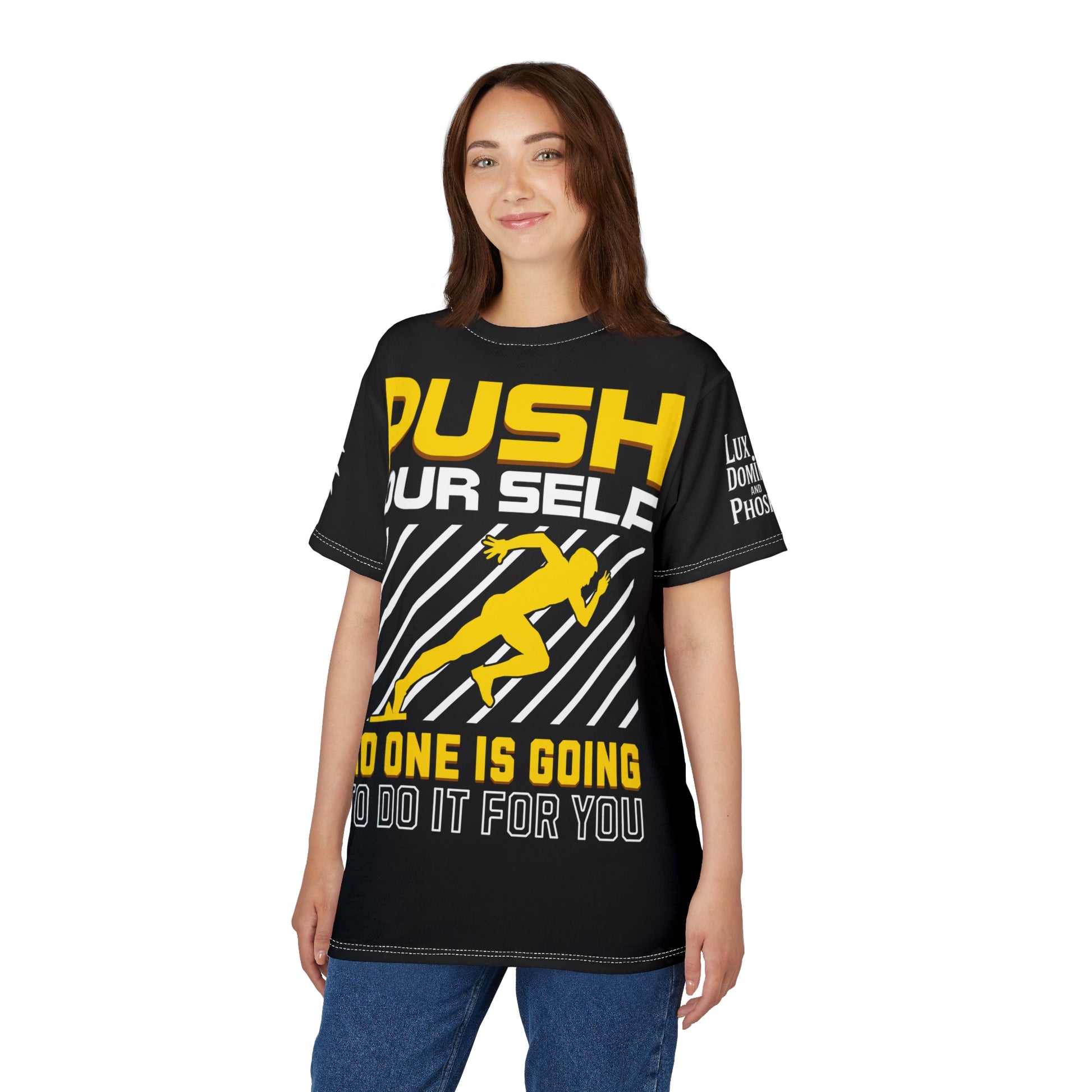 Push Yourself Graphic Tee LD&P APPAREL DESIGN Black