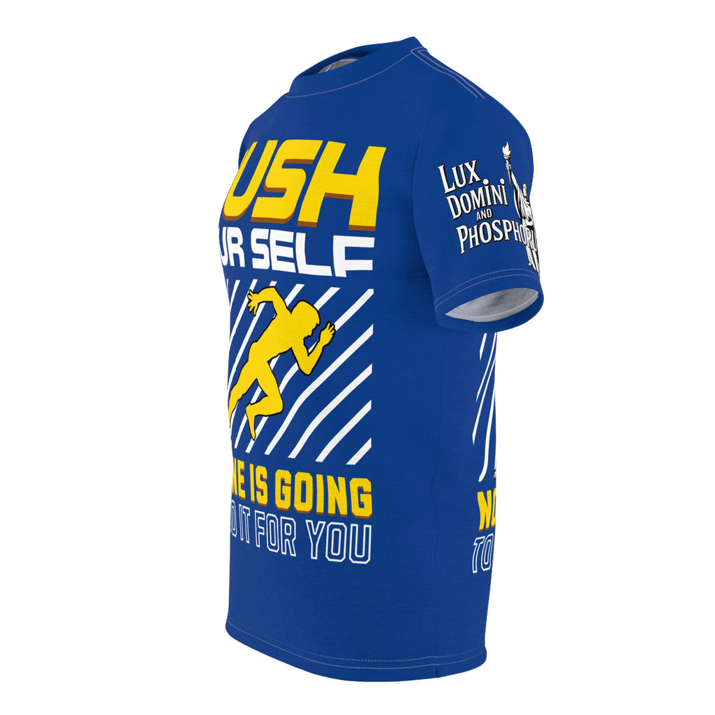 Push Yourself Graphic Tee LD&P APPAREL DESIGN Blue