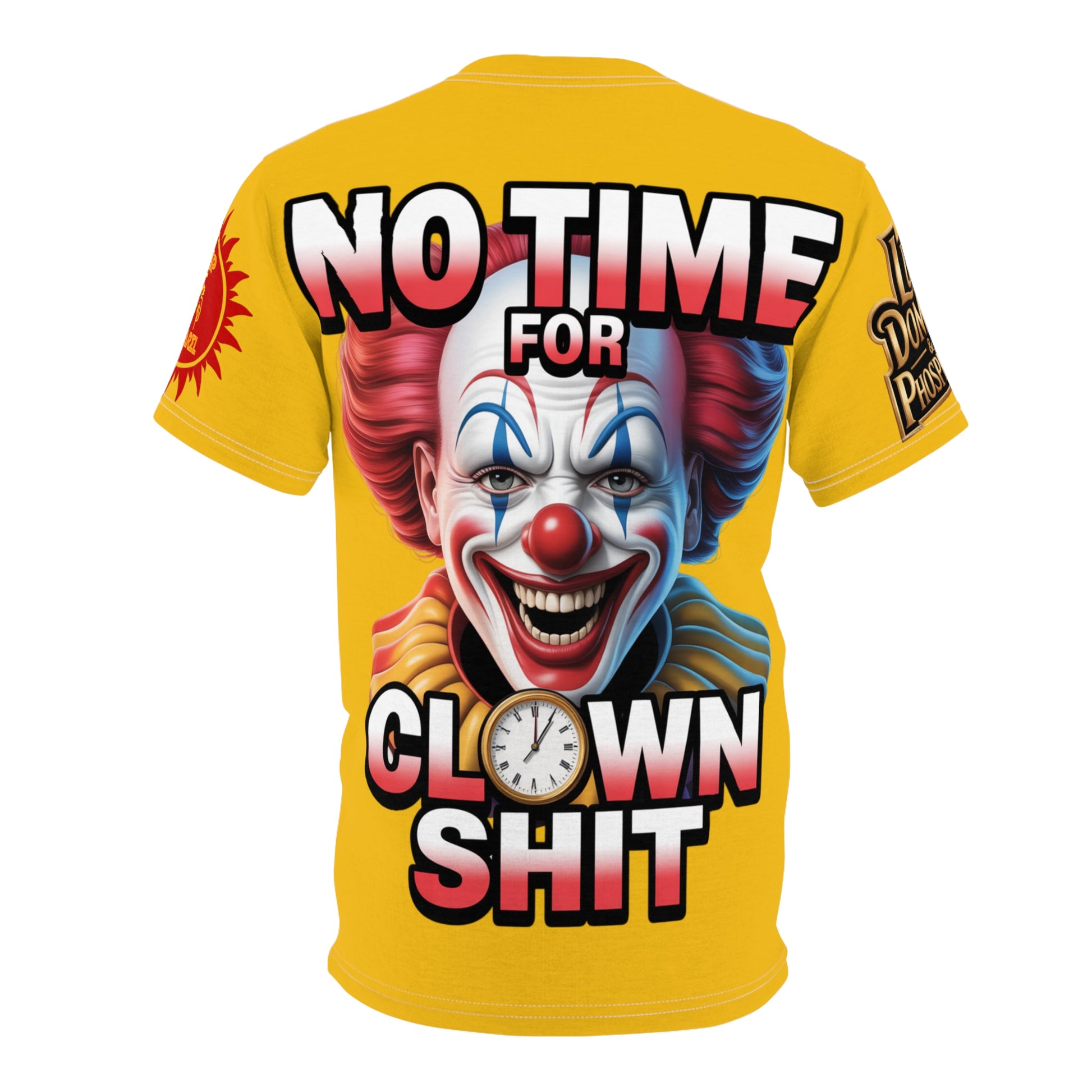 T-Shirt No Time For Clowns Unisex yellow