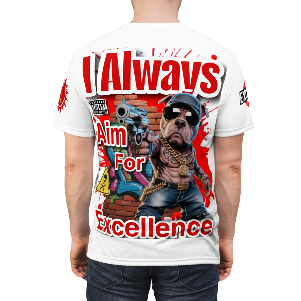 I Always Aim For Excellence LD&P APPAREL GRAPHIC Tee White