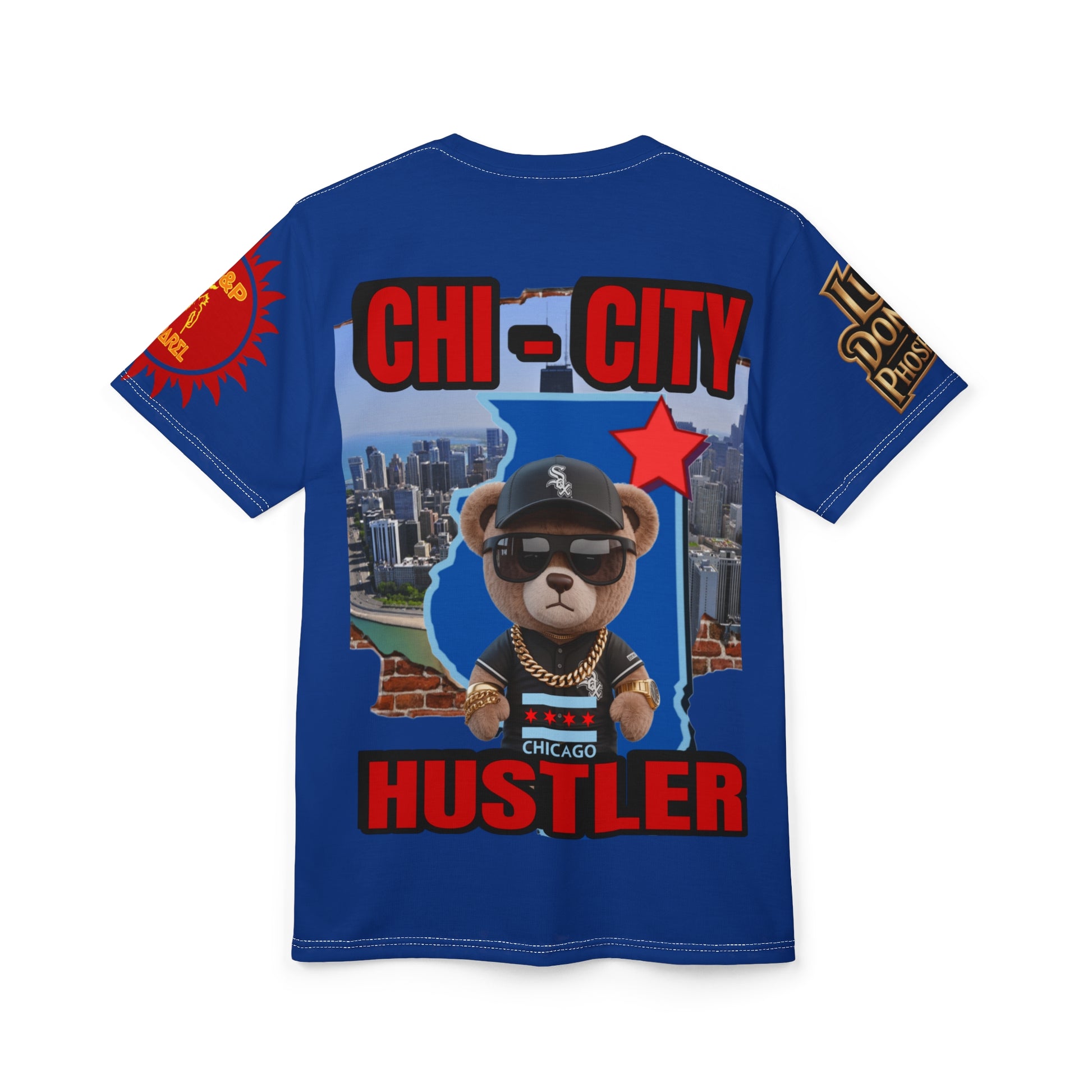 Chi-City Hustler Cut & Sew Tee — LD&P Apparel Blue