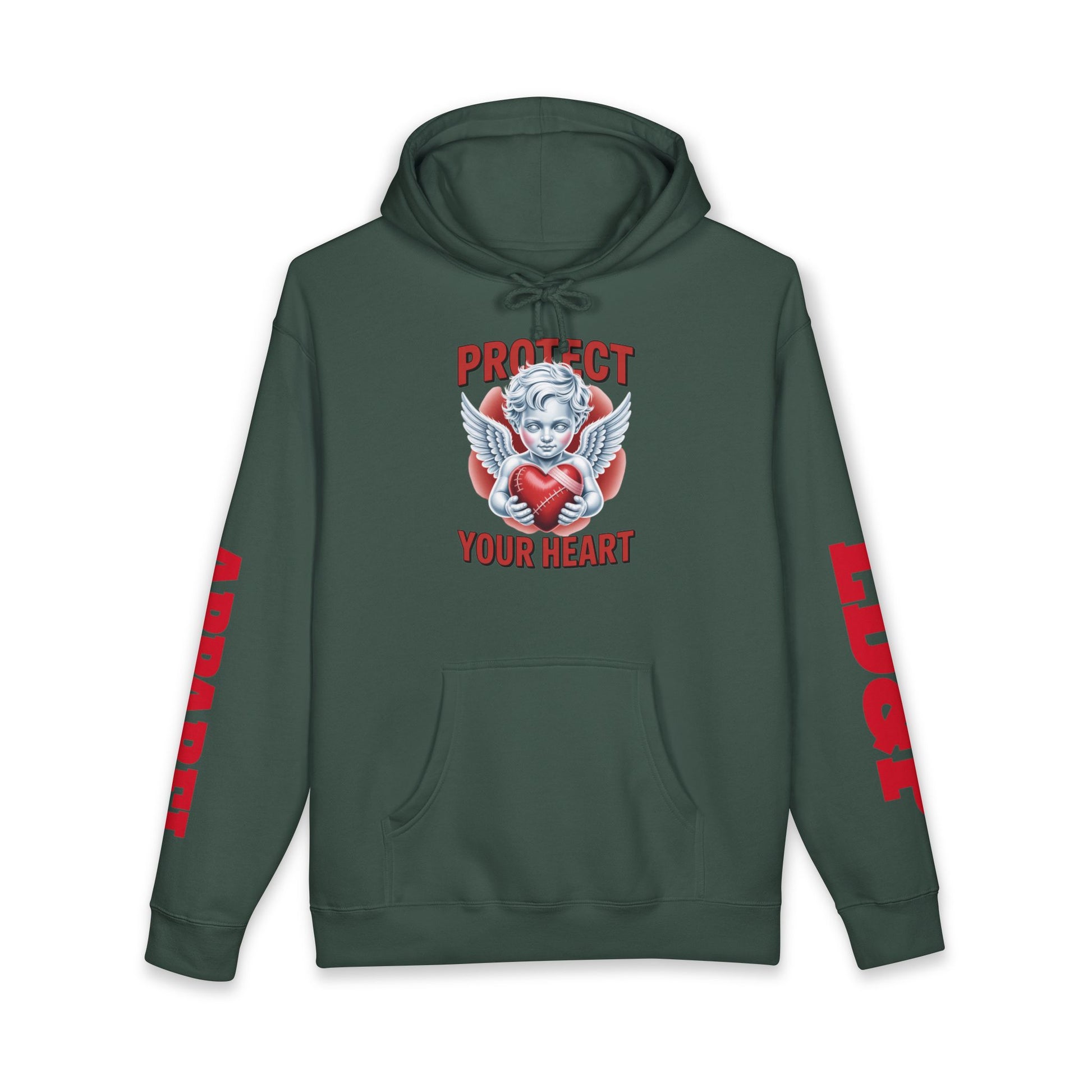 Hooded Sweatshirt - 'protect your heart' Bold Graphic Design