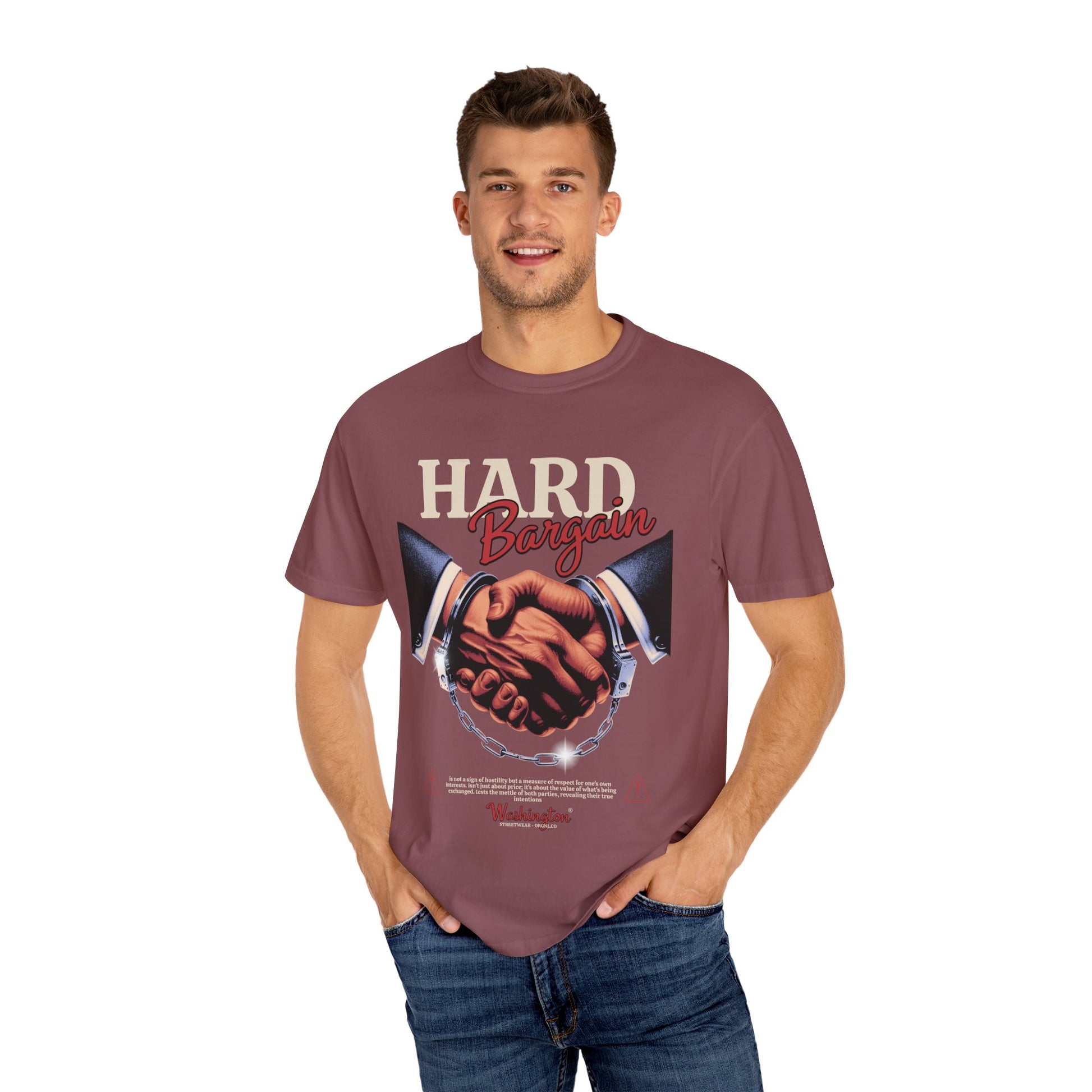Garment-Dyed T-shirt Hard Bargain Graphic Tee