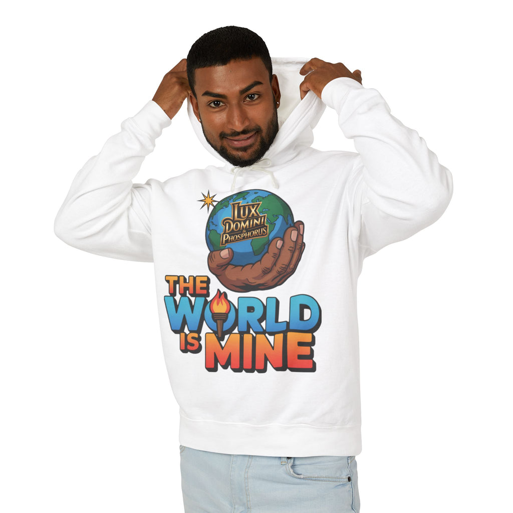 The World Is Mine Hooded Sweatshirt, Unisex Lightweight Pullover, King of the Jungle Sweatshirt, Animal Lover Gift, Cool Casual Wear