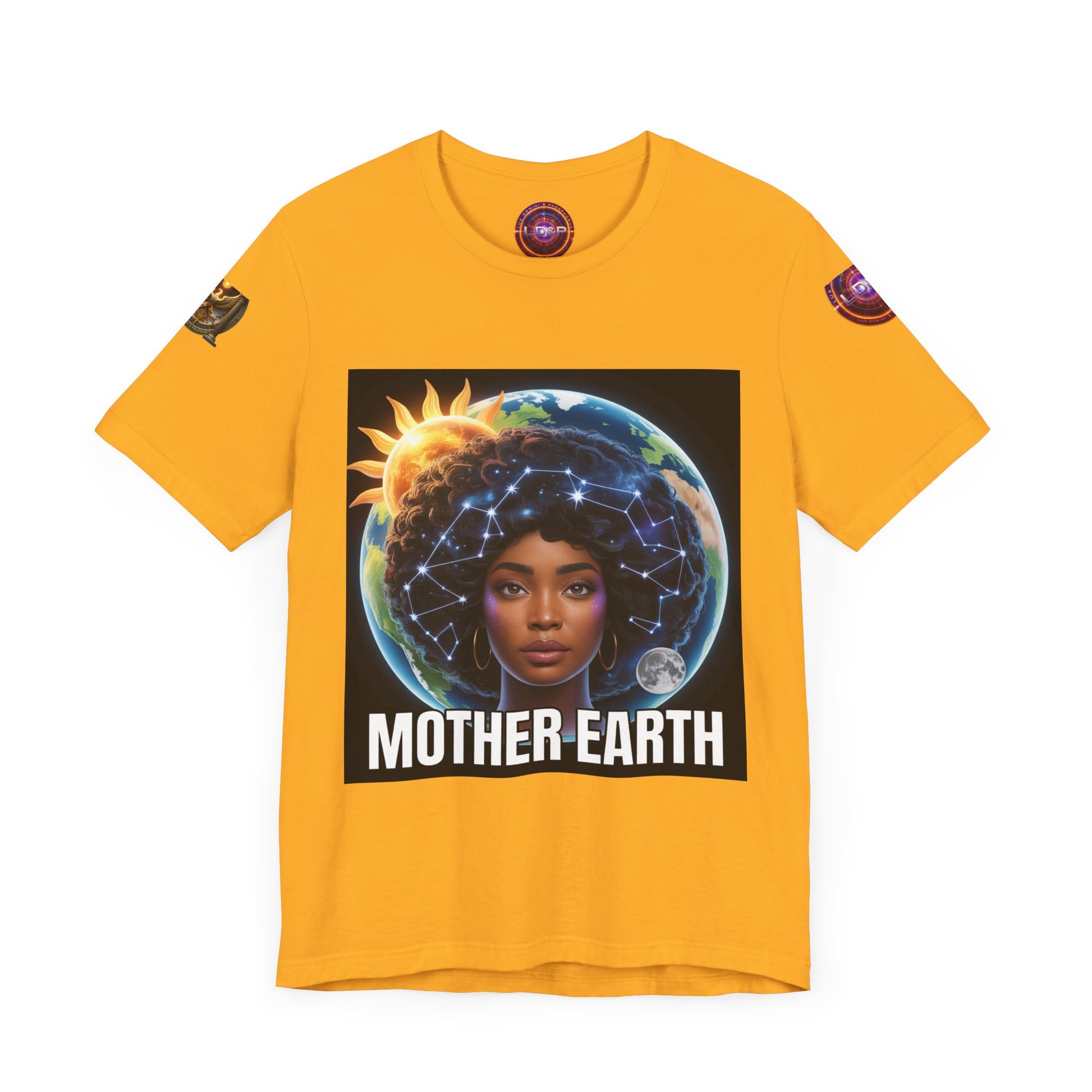 Earth Day Unisex Tee with Mother Earth Design LD&P