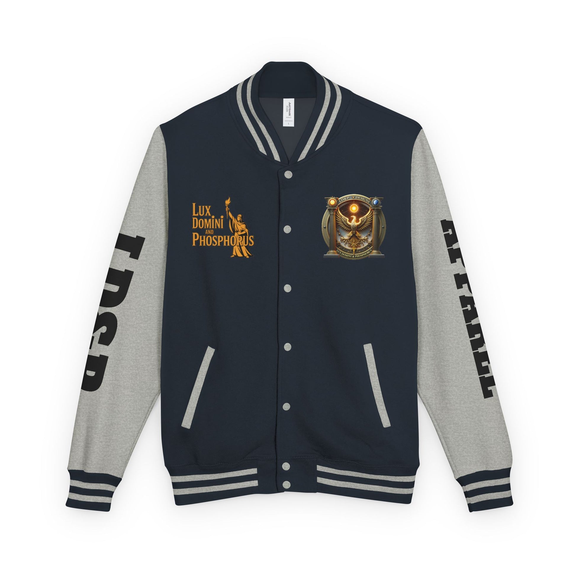 Letterman Jacket LD&P APPAREL Logo Design