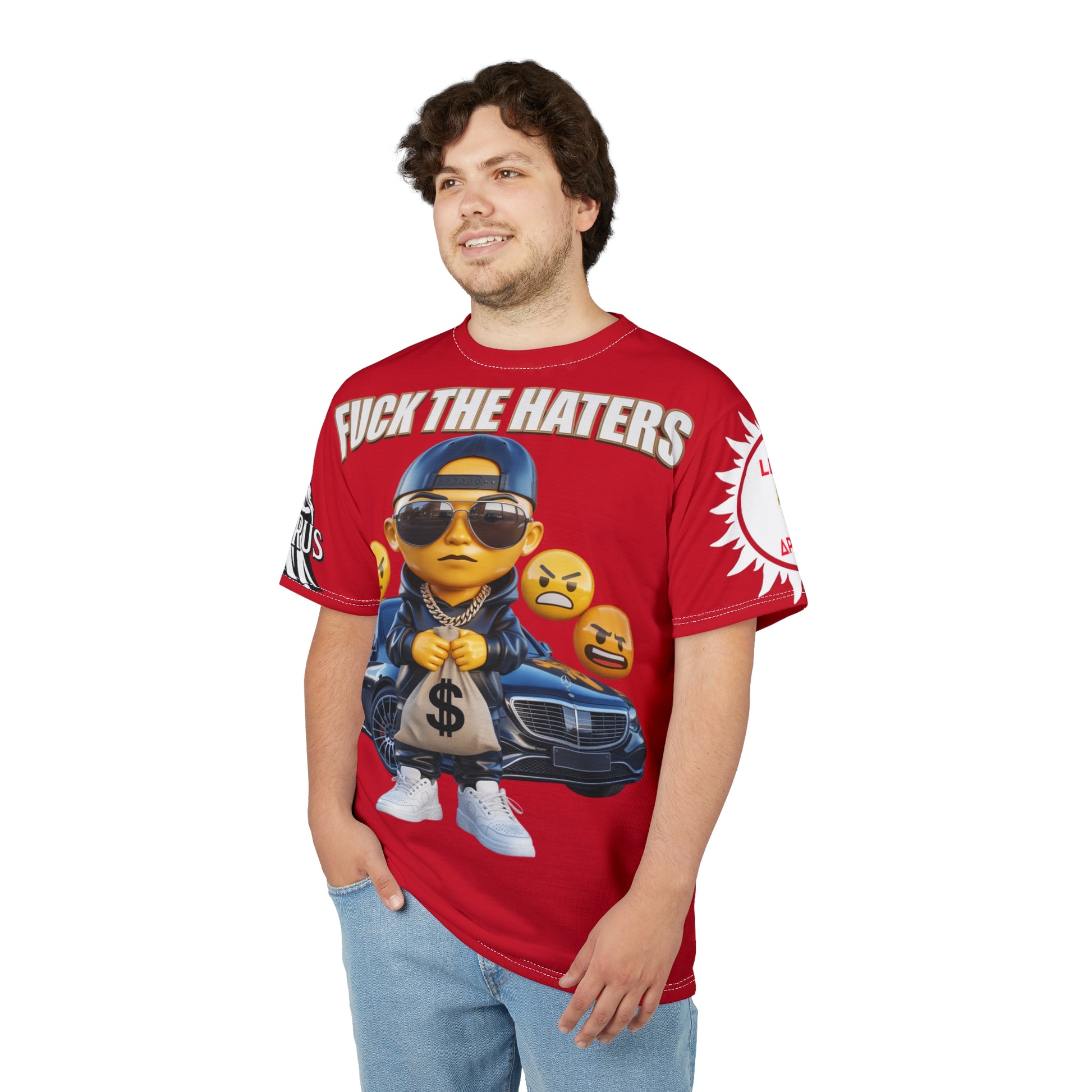 Fuck The Haters  Print Unisex Cut & Sew Tee
