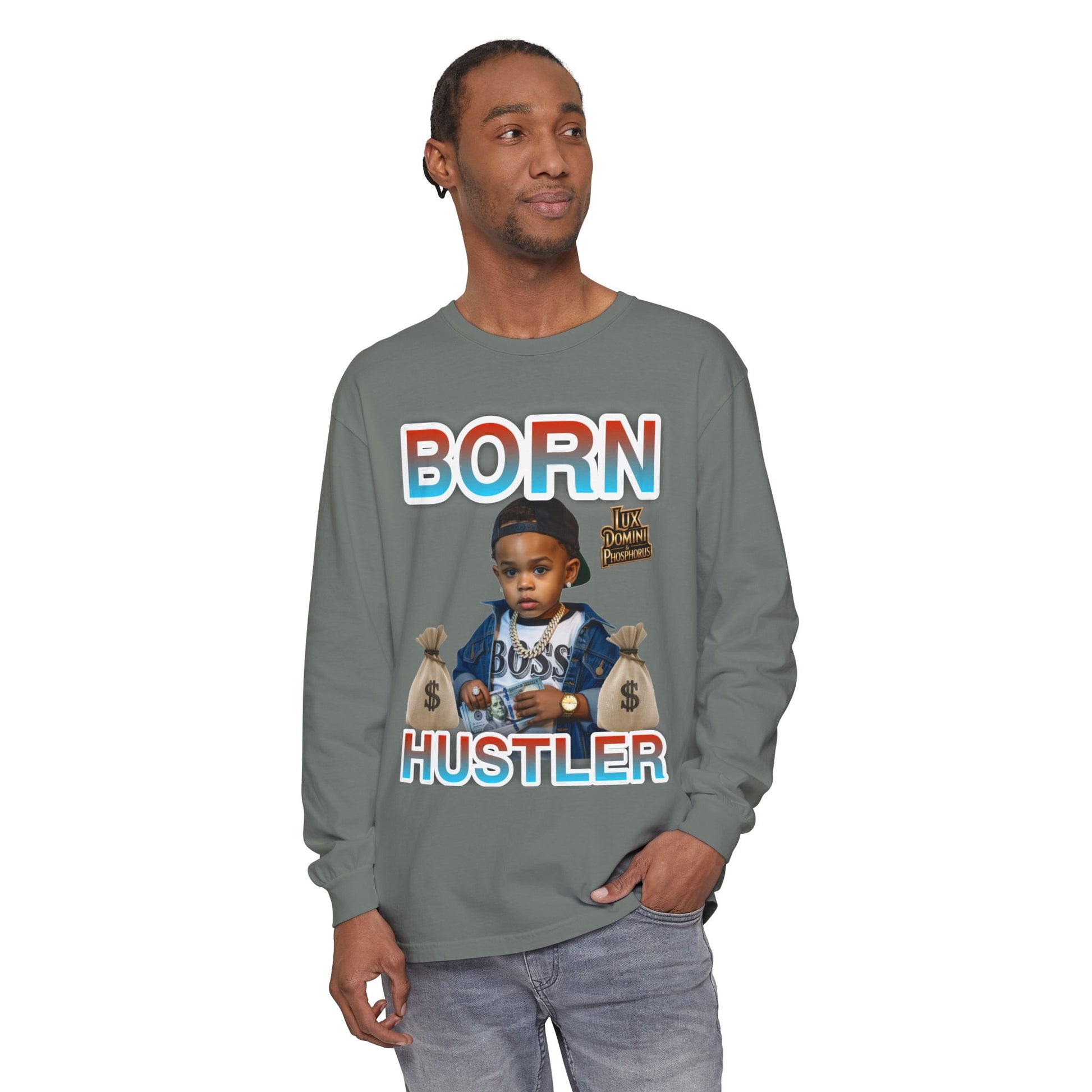 Long Sleeve T-Shirt Born Hustler Apparel