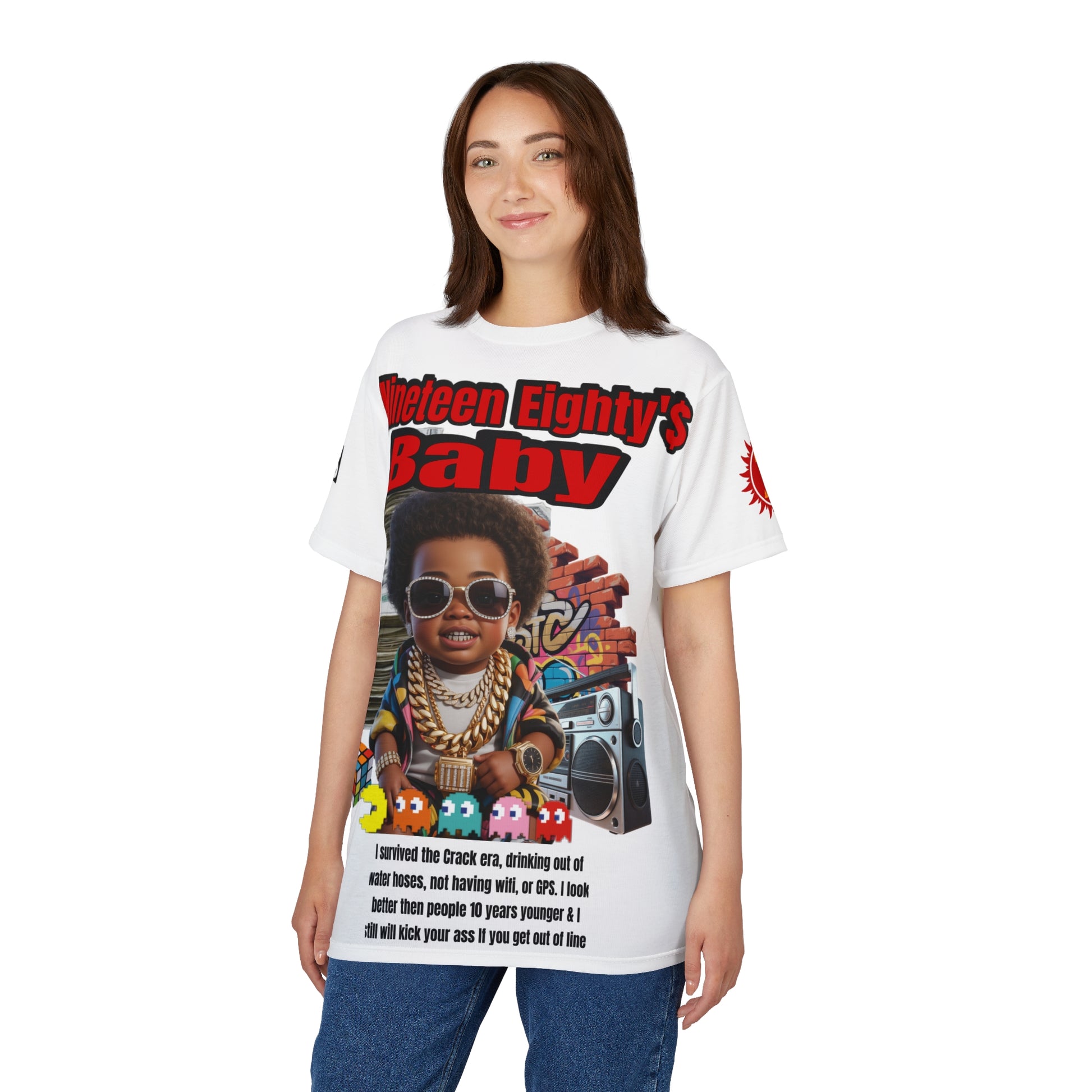 Nineteen Eighty's Baby Graphic Tee LD&P APPAREL White