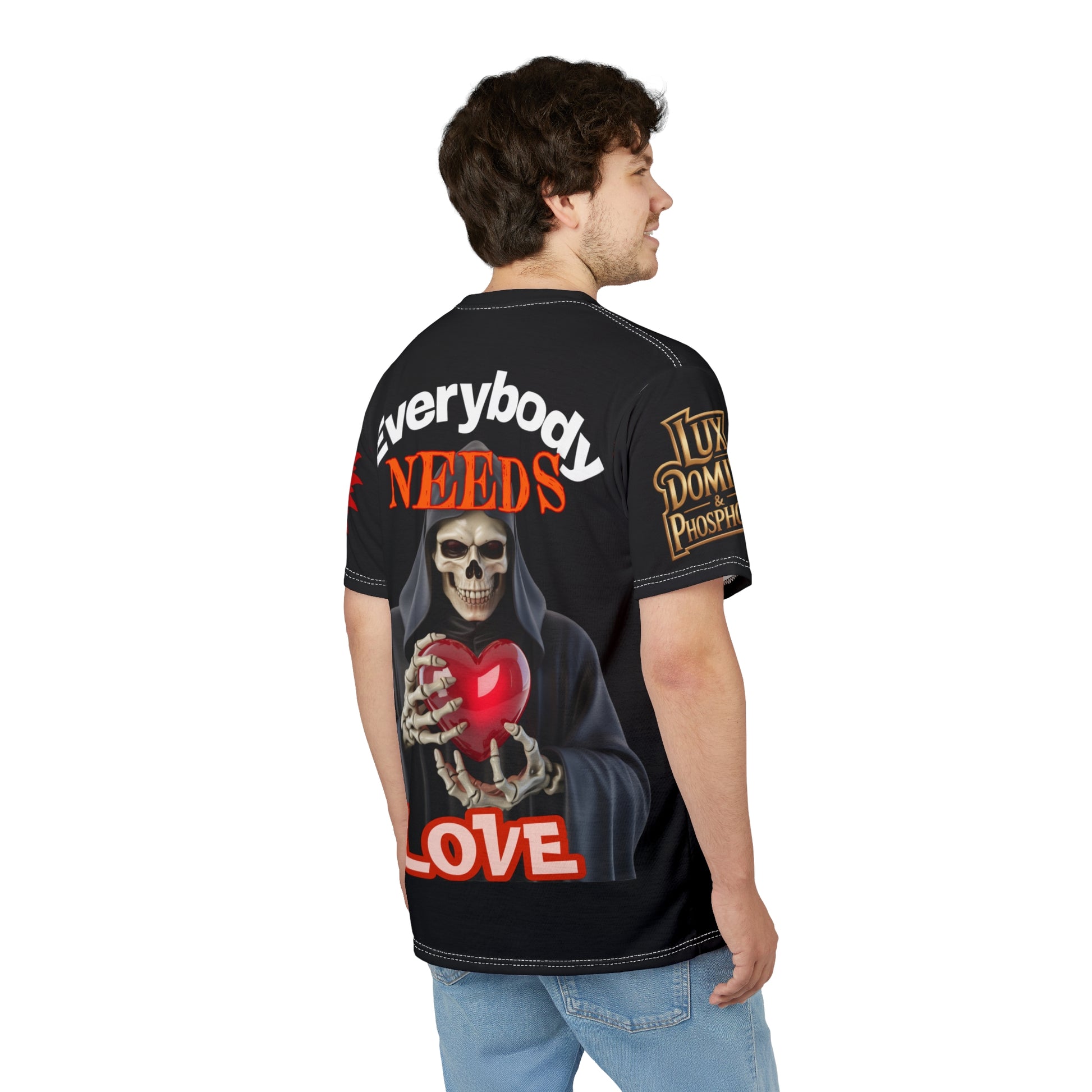 'Everybody Needs Love' Grim Reaper Heart Tee
