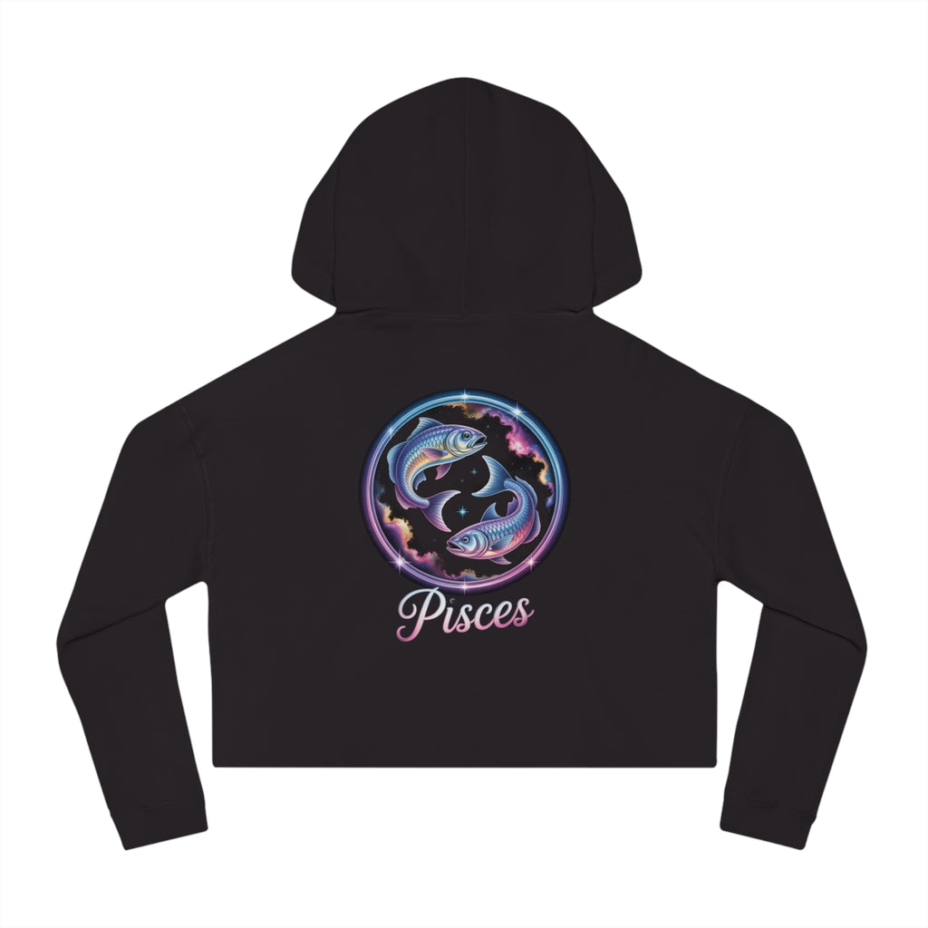 Pisces Cropped Hoodie  Zodiac Sweatshirt