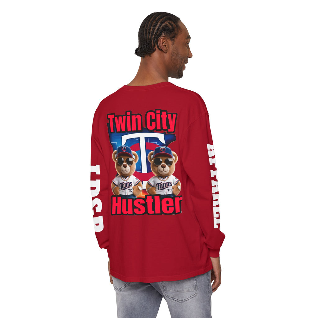 Twin City HUSTLER Long Sleeve T-Shirt - LD&P Apparel Design #2