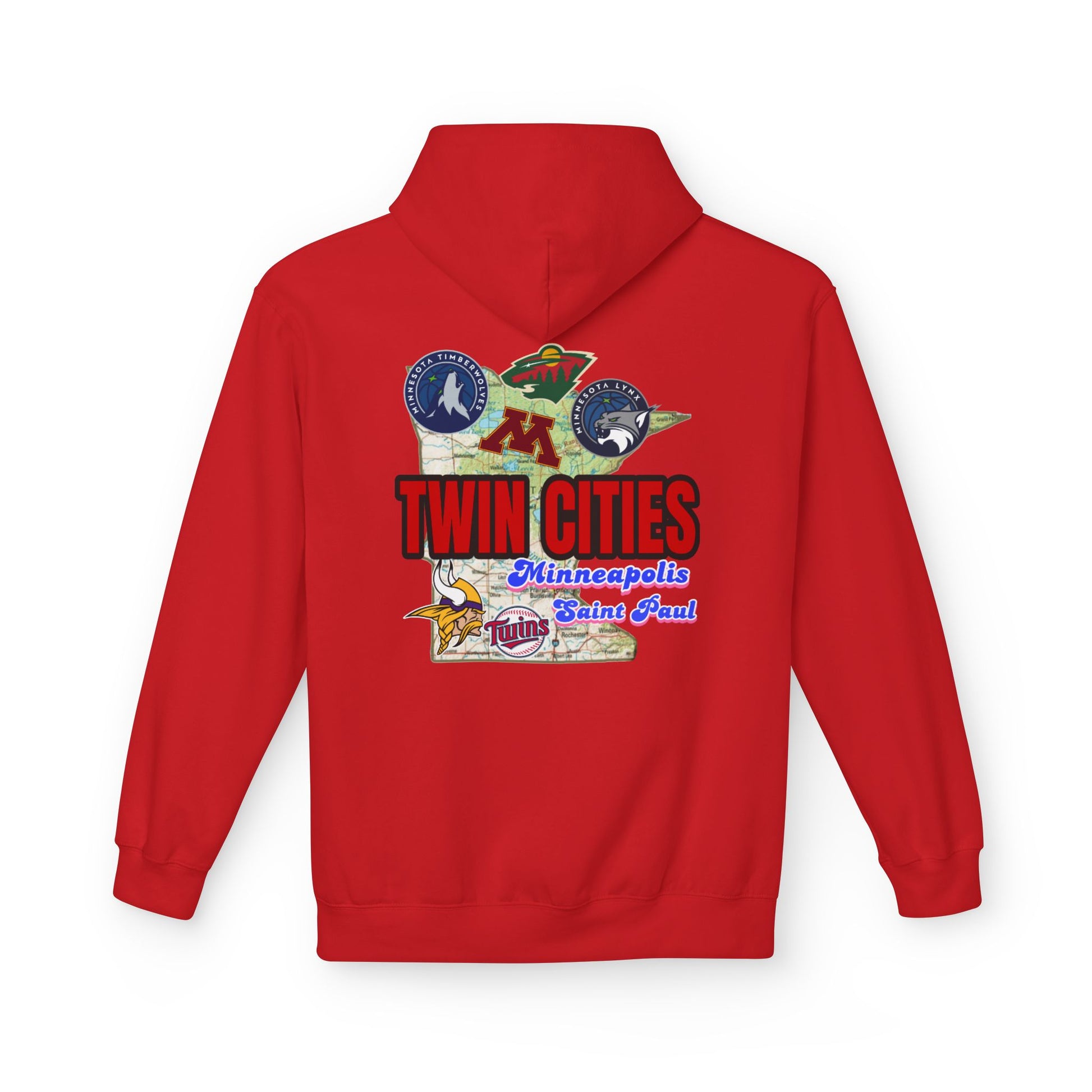Fleece Hoodie Twin Cities Minneapolis St Paul Design