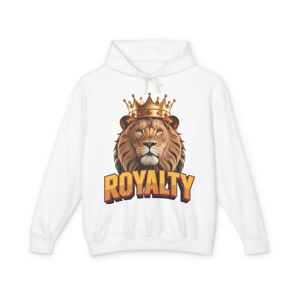 Royalty Lion Hooded Sweatshirt, Unisex Lightweight Pullover, King of the Jungle Sweatshirt, Animal Lover Gift, Cool Casual Wear