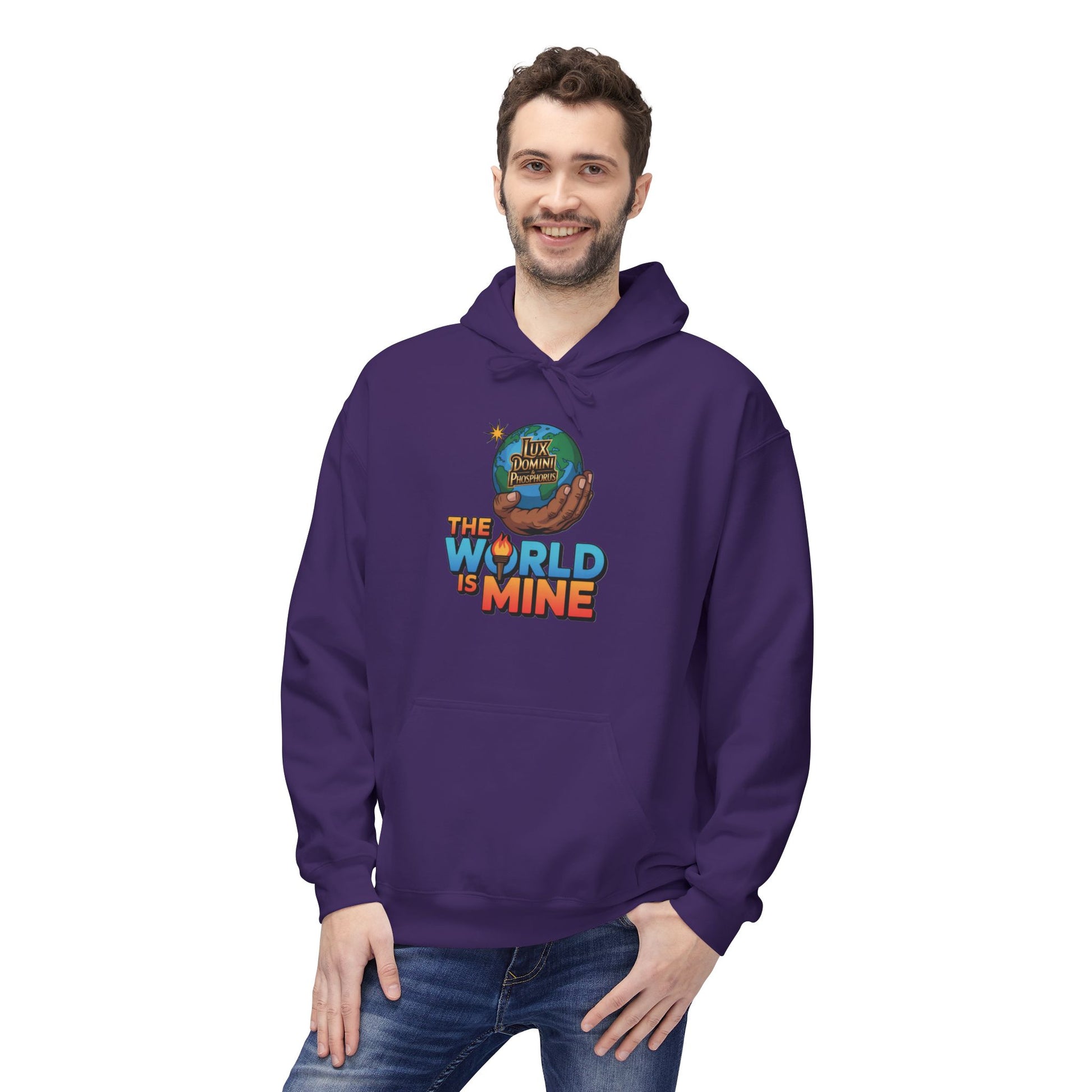 Hoodie Lux Domini and Phosphorus Design The World is Mine