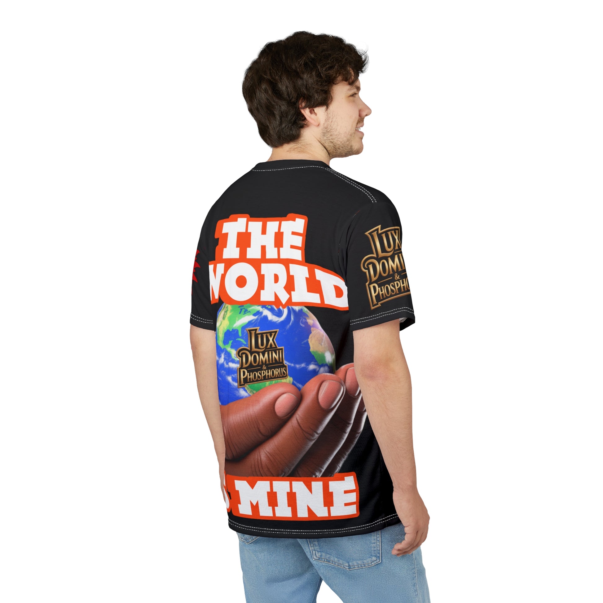 Tee - The World Is Mine Graphic Print Unisex Cut & Sew Tee