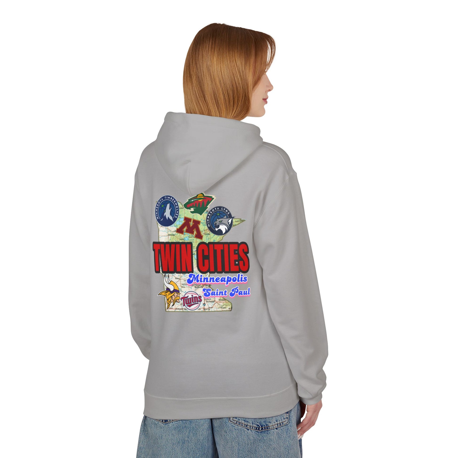 Fleece Hoodie Twin Cities Minneapolis St Paul Design
