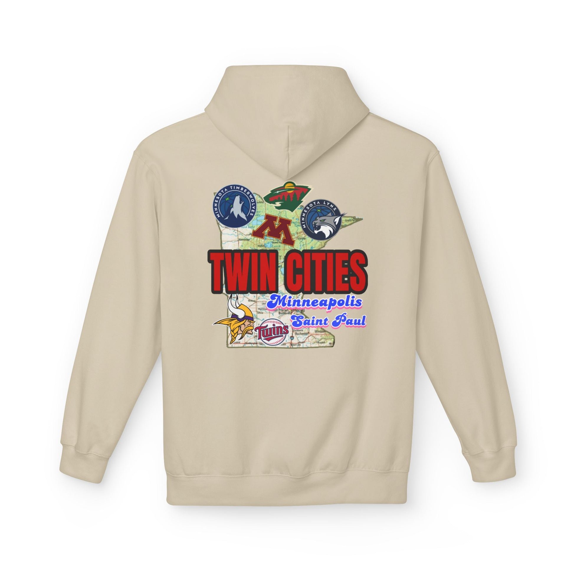 Fleece Hoodie Twin Cities Minneapolis St Paul Design