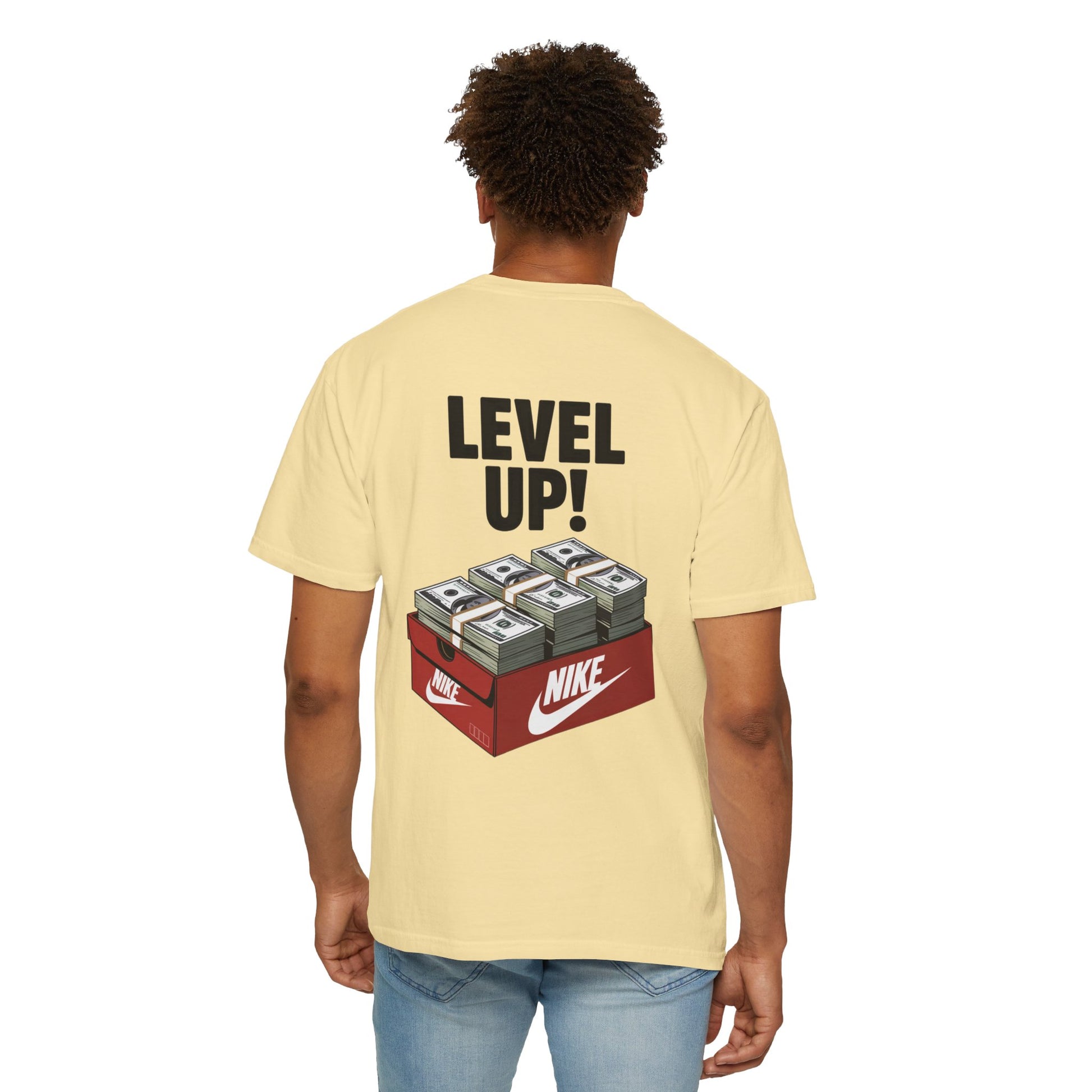 Garment-Dyed T-shirt Level Up Design