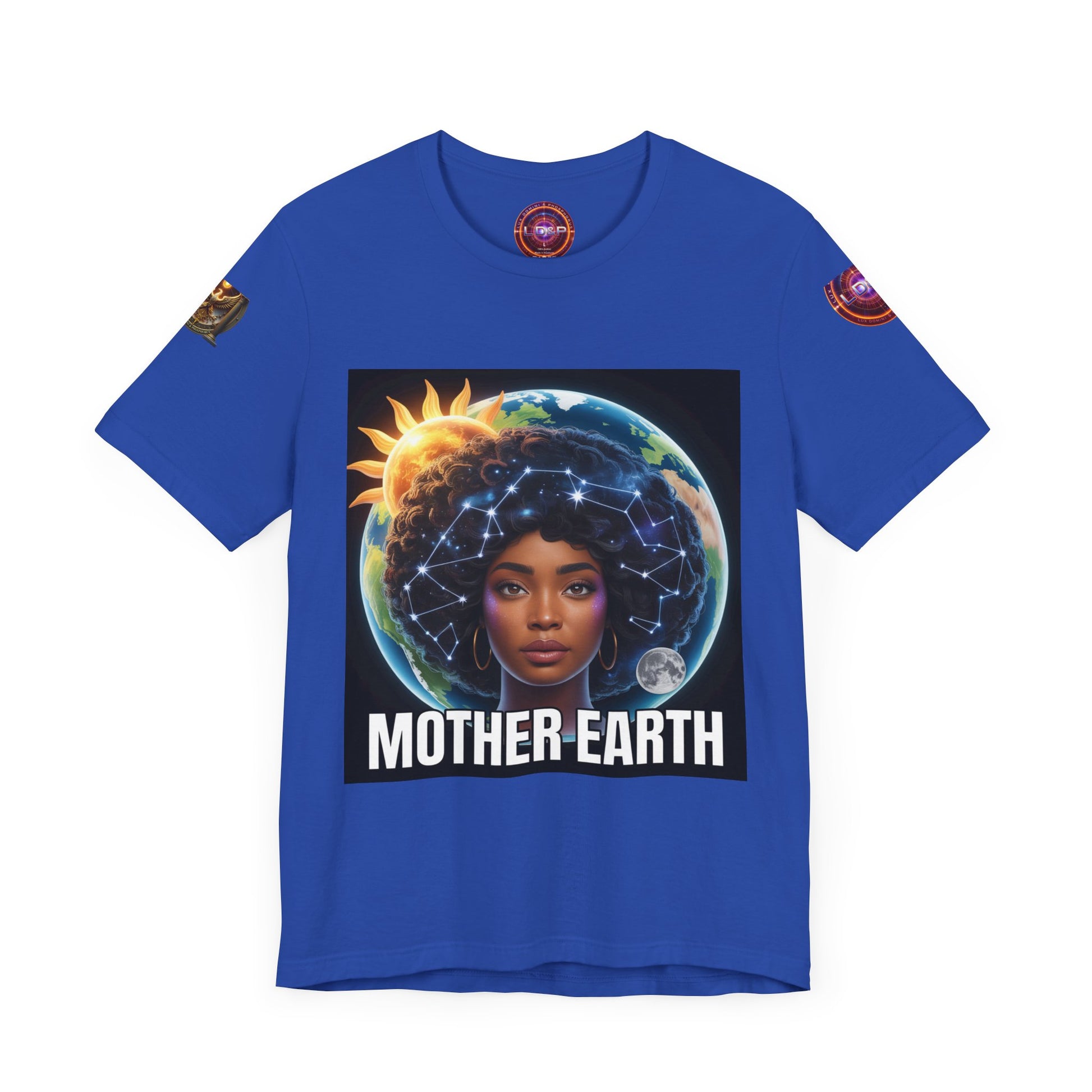 Earth Day Unisex Tee with Mother Earth Design LD&P