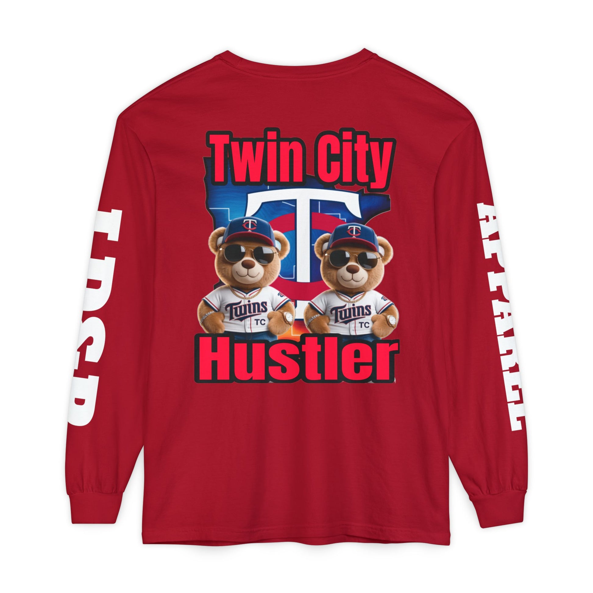 Twin City HUSTLER Long Sleeve T-Shirt - LD&P Apparel Design #2