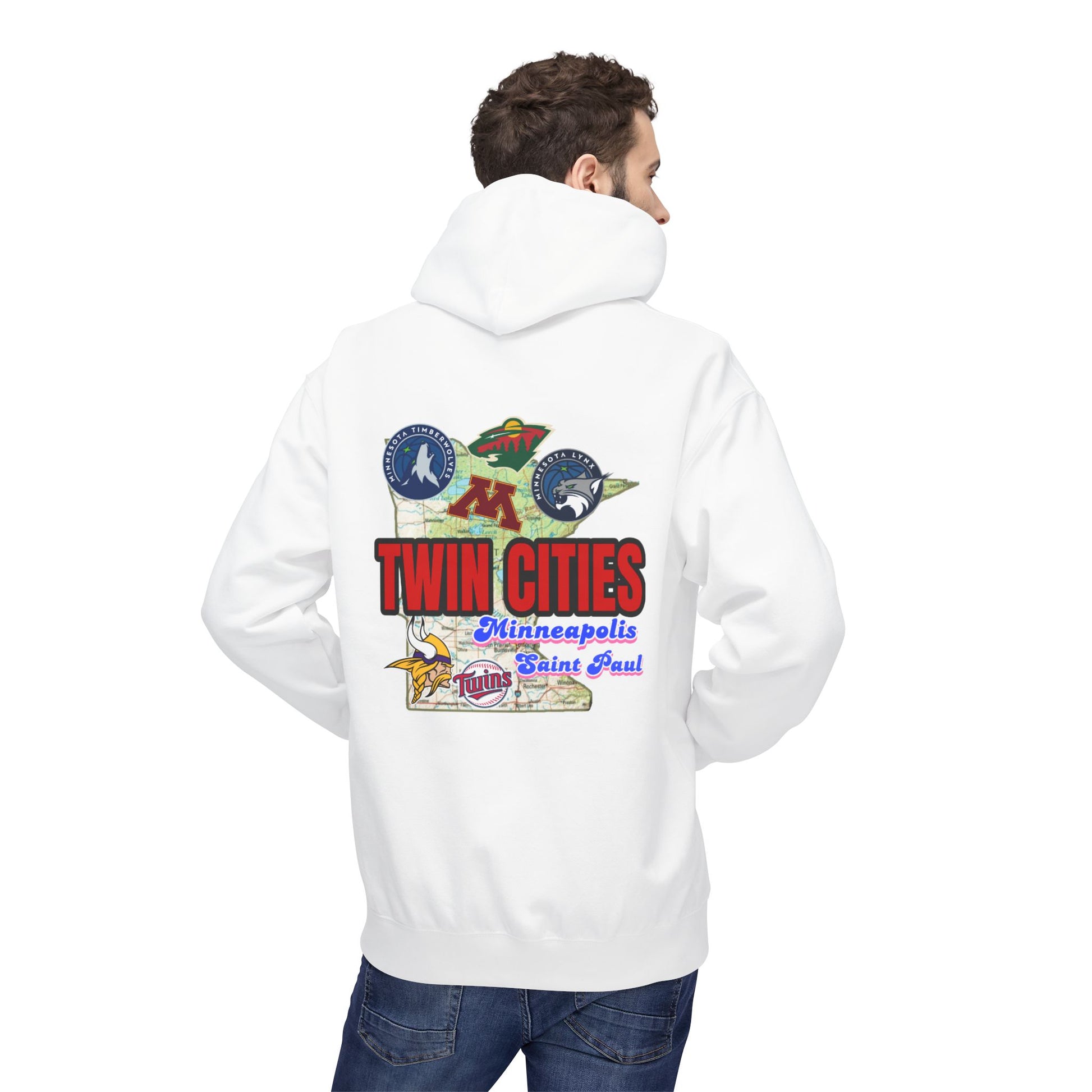 Fleece Hoodie Twin Cities Minneapolis St Paul Design