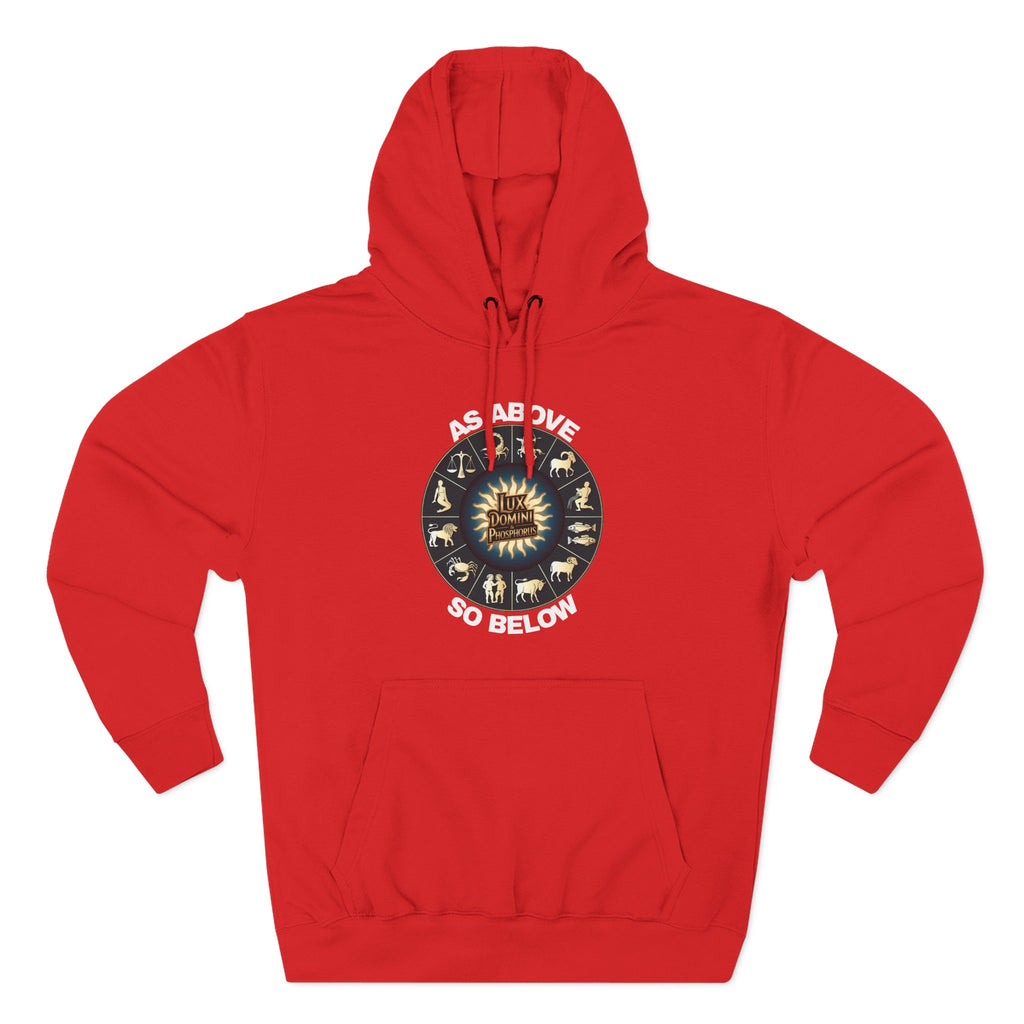 Fleece Hoodie - Lux Domini and Phosphorus Design - Above So Below